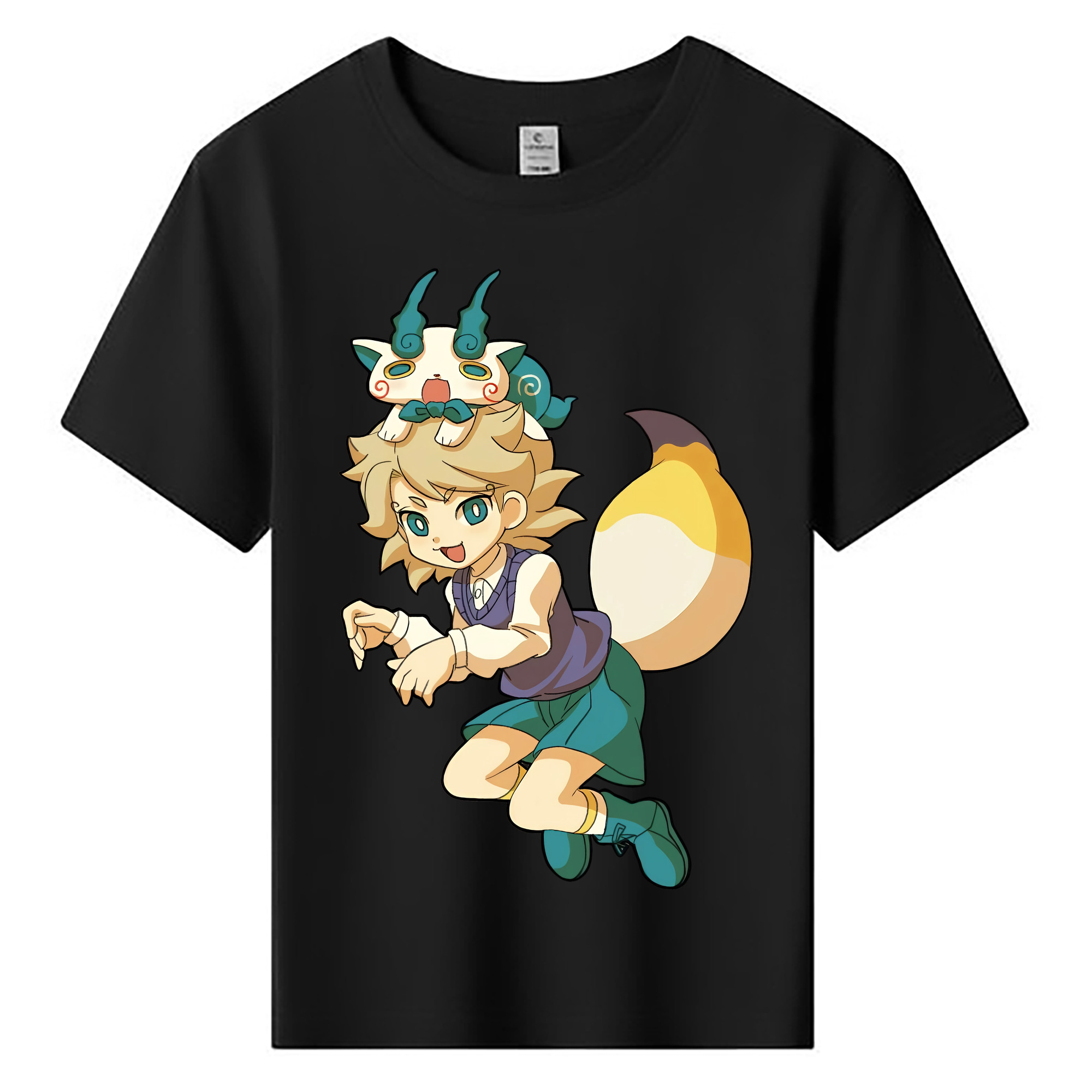 （画像用） 妖怪ウォッチ Yo-kai Watch 綿100％キッズTシャツ（フロントプリント）