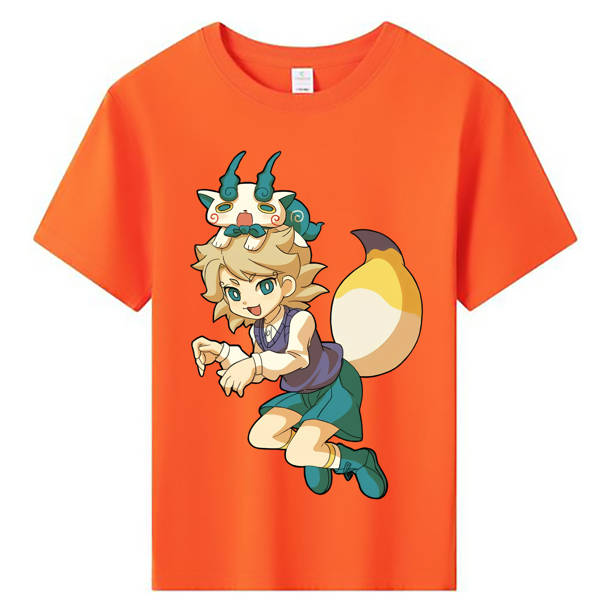 （画像用） 妖怪ウォッチ Yo-kai Watch 綿100％キッズTシャツ（フロントプリント）
