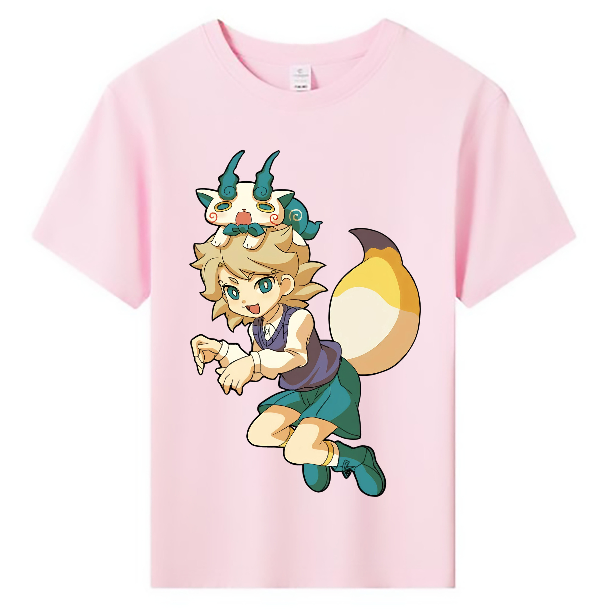 （画像用） 妖怪ウォッチ Yo-kai Watch 綿100％キッズTシャツ（フロントプリント）