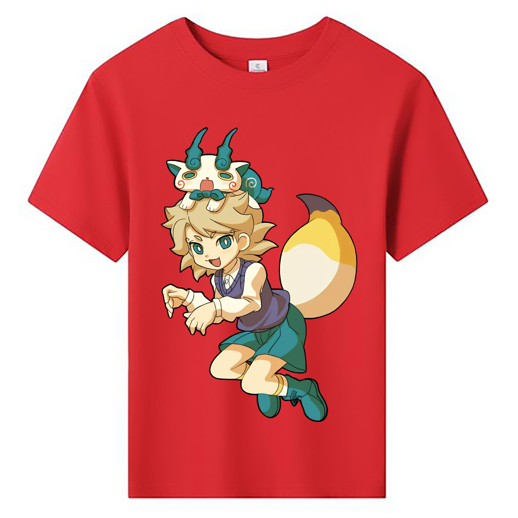 （画像用） 妖怪ウォッチ Yo-kai Watch 綿100％キッズTシャツ（フロントプリント）