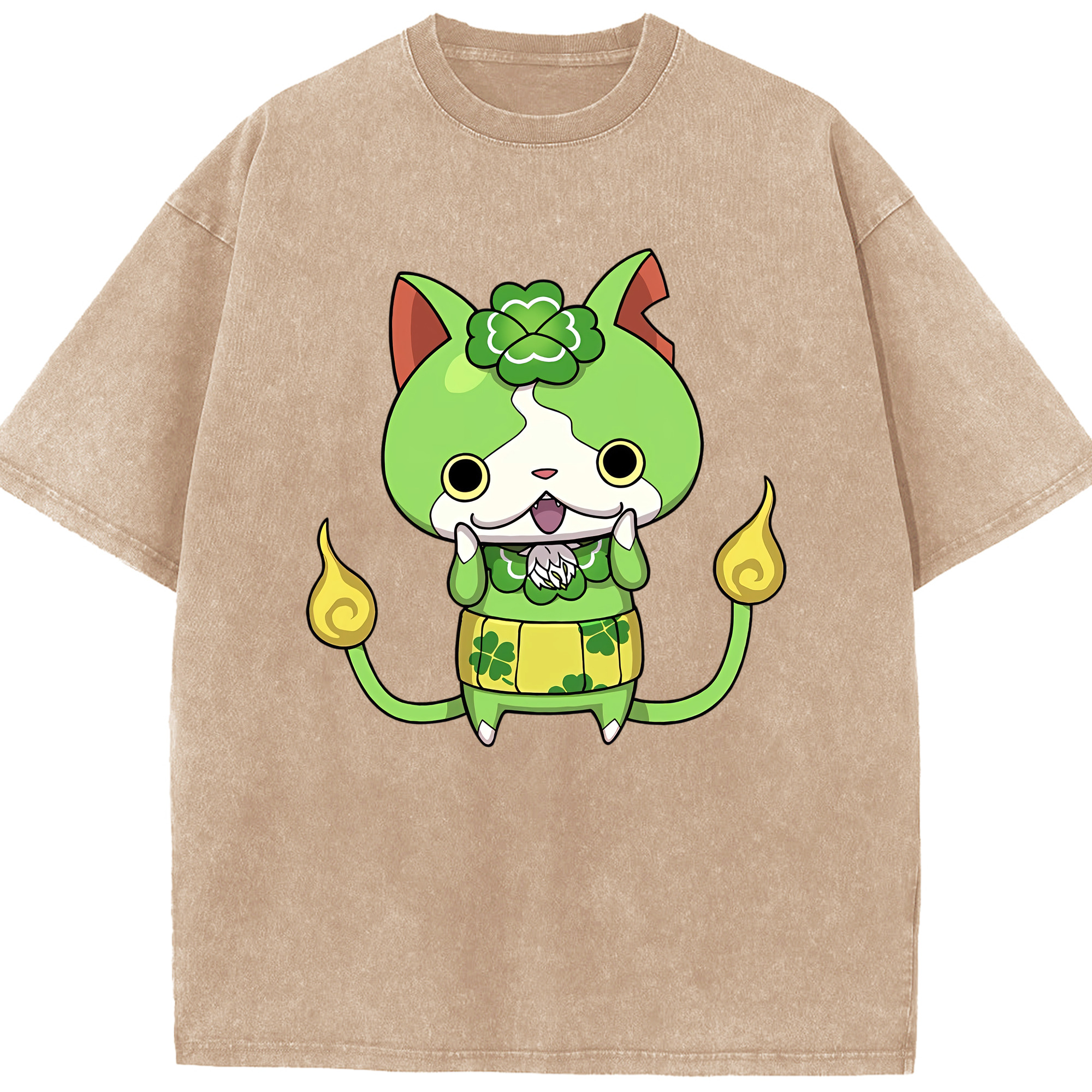 （画像用） 妖怪ウォッチ Yo-kai Watch 綿100% ヴィンテージ風 半袖Tシャツ（フロントプリント）