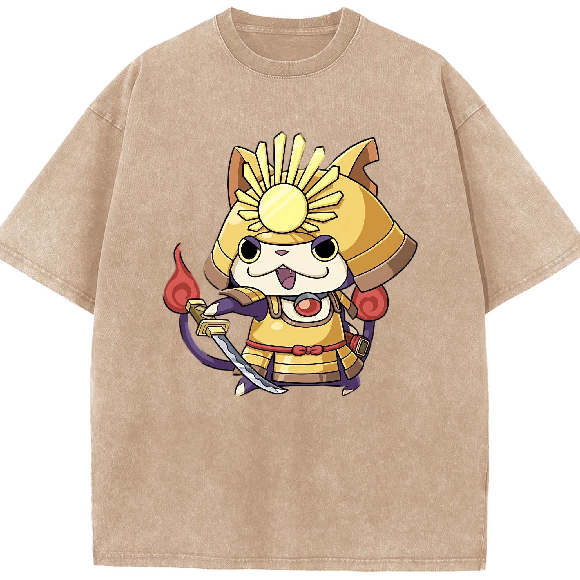 （画像用） 妖怪ウォッチ Yo-kai Watch 綿100% ヴィンテージ風 半袖Tシャツ（フロントプリント）