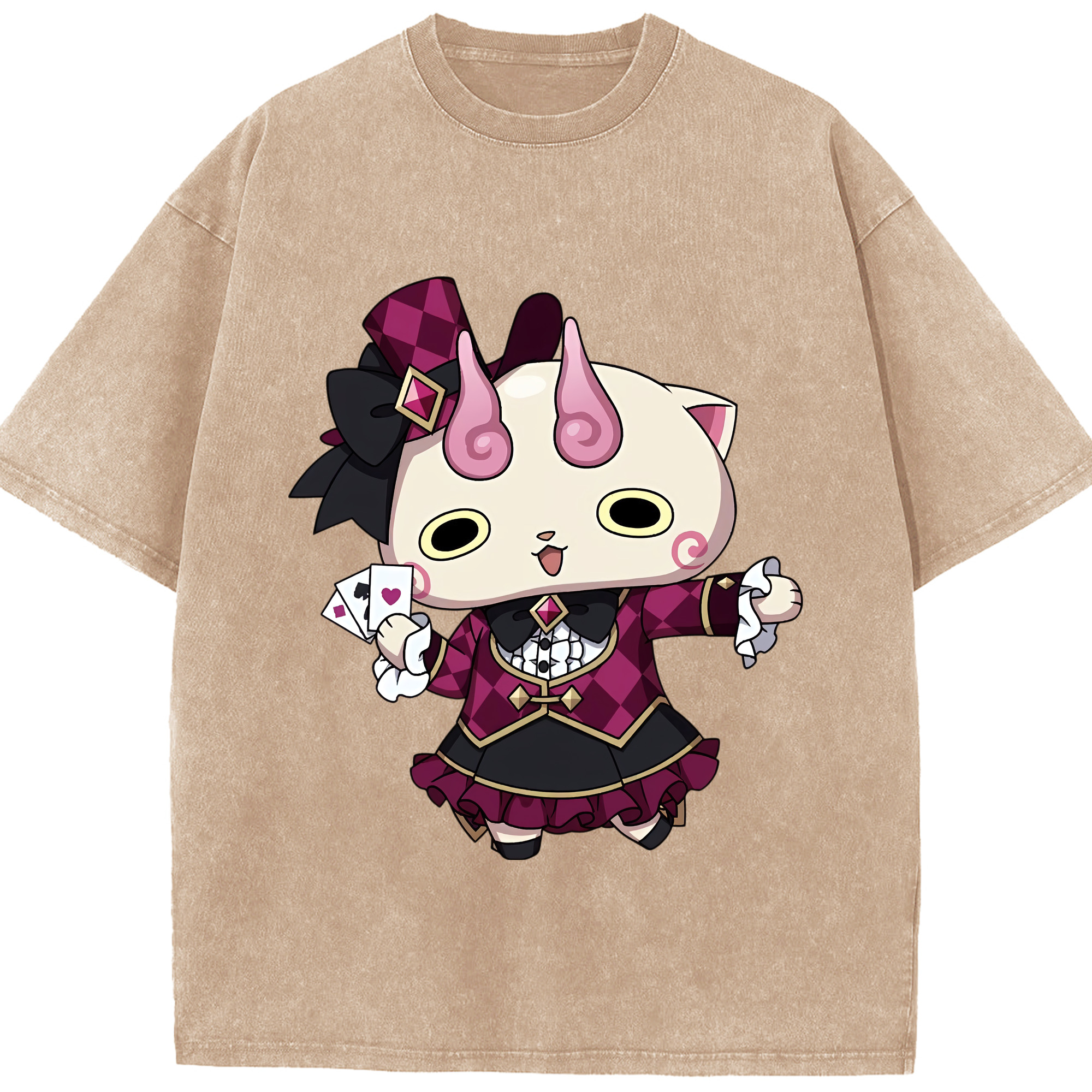 （画像用） 妖怪ウォッチ Yo-kai Watch 綿100% ヴィンテージ風 半袖Tシャツ（フロントプリント）
