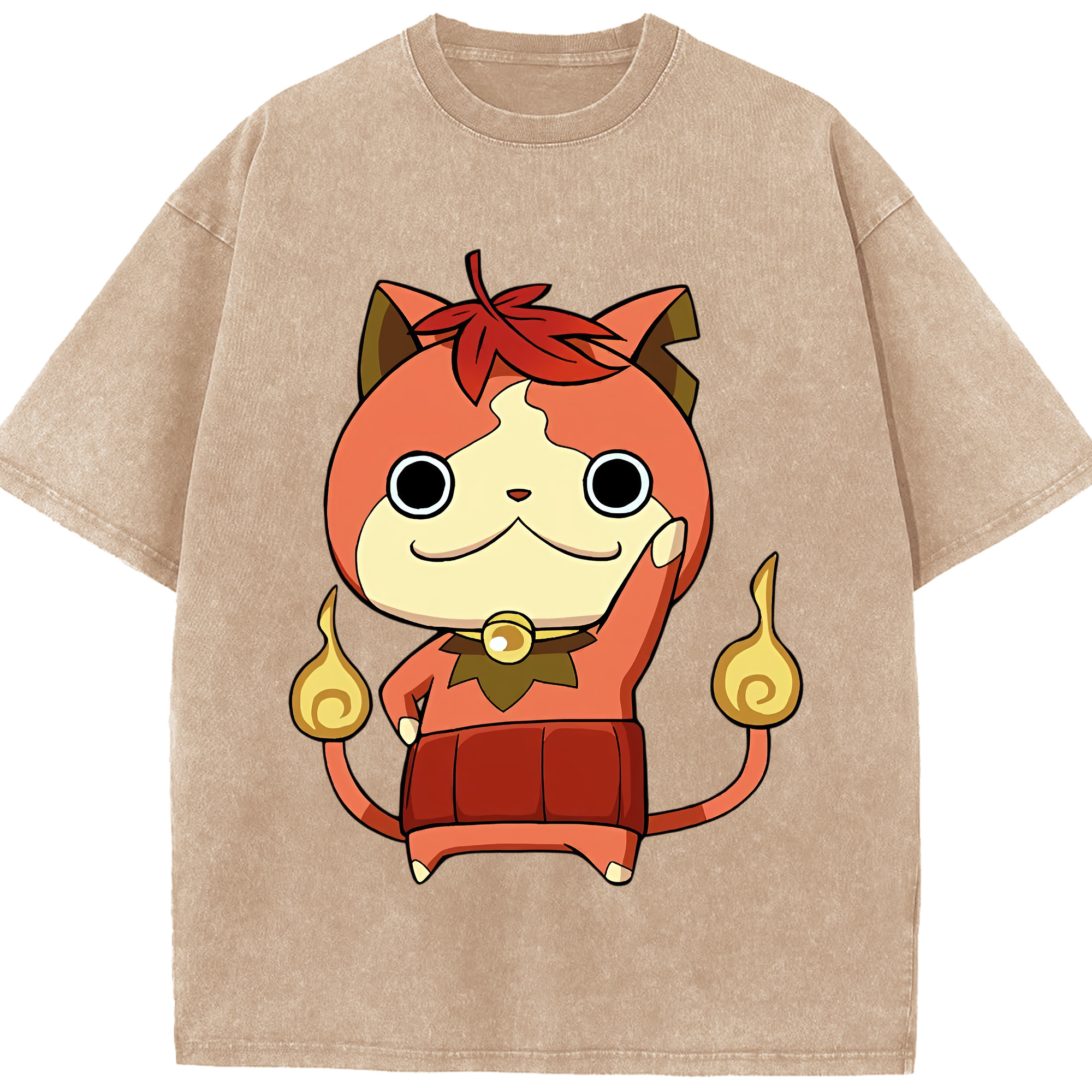 （画像用） 妖怪ウォッチ Yo-kai Watch 綿100% ヴィンテージ風 半袖Tシャツ（フロントプリント）