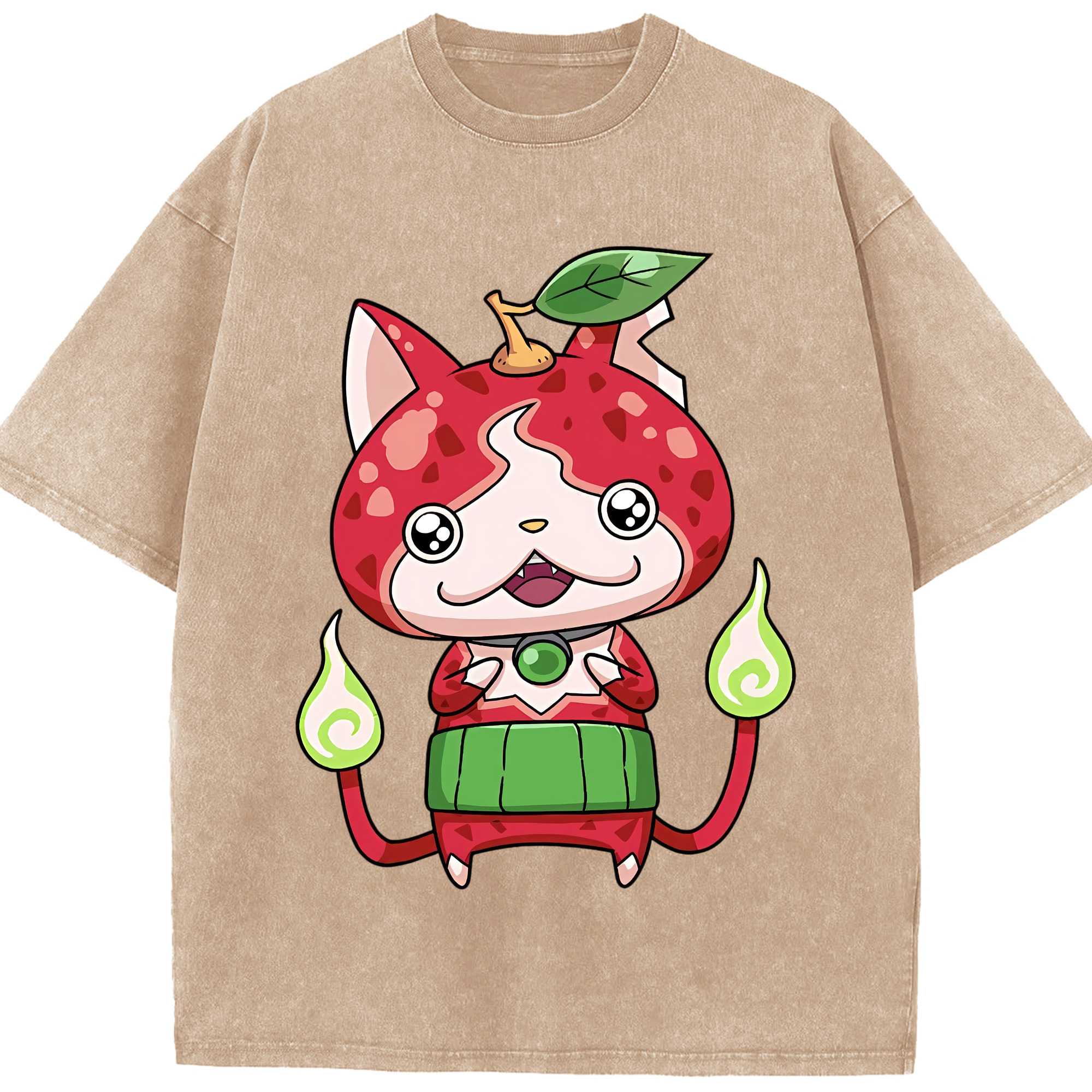 （画像用） 妖怪ウォッチ Yo-kai Watch 綿100% ヴィンテージ風 半袖Tシャツ（フロントプリント）