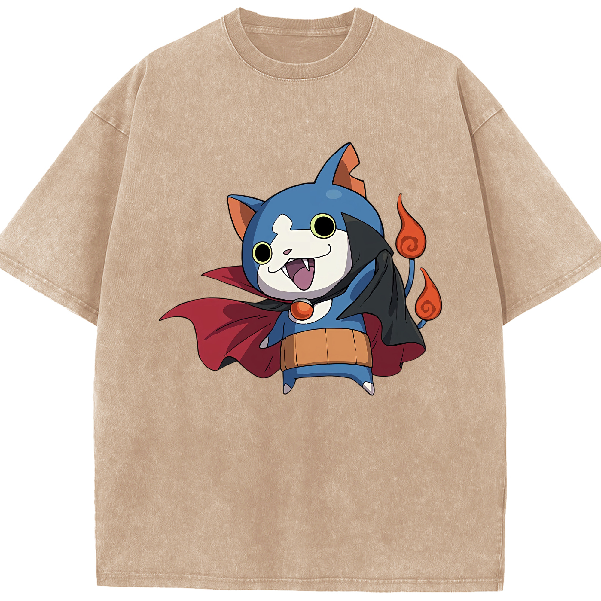 （画像用） 妖怪ウォッチ Yo-kai Watch 綿100% ヴィンテージ風 半袖Tシャツ（フロントプリント）