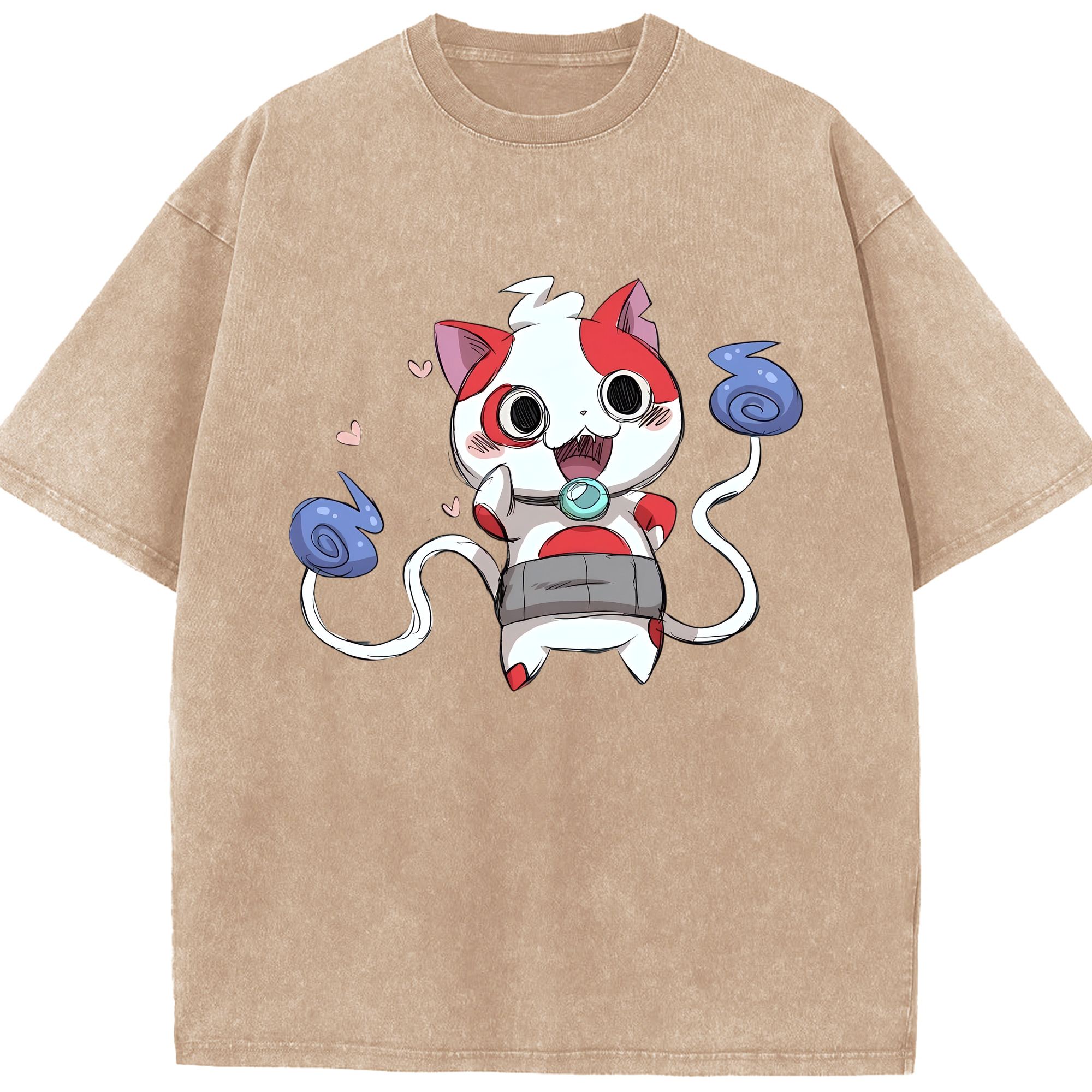 （画像用） 妖怪ウォッチ Yo-kai Watch 綿100% ヴィンテージ風 半袖Tシャツ（フロントプリント）