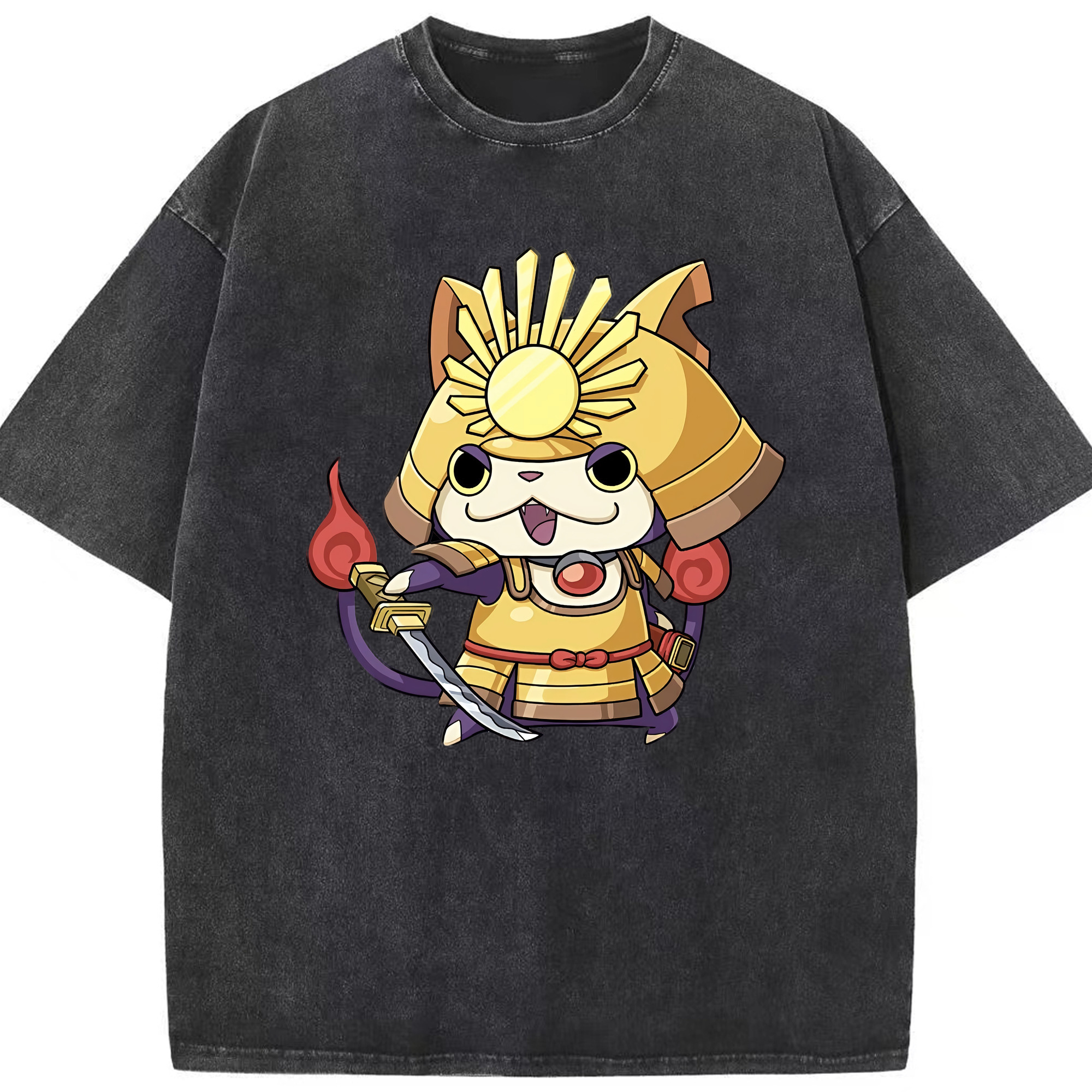 （画像用） 妖怪ウォッチ Yo-kai Watch 綿100% ヴィンテージ風 半袖Tシャツ（フロントプリント）