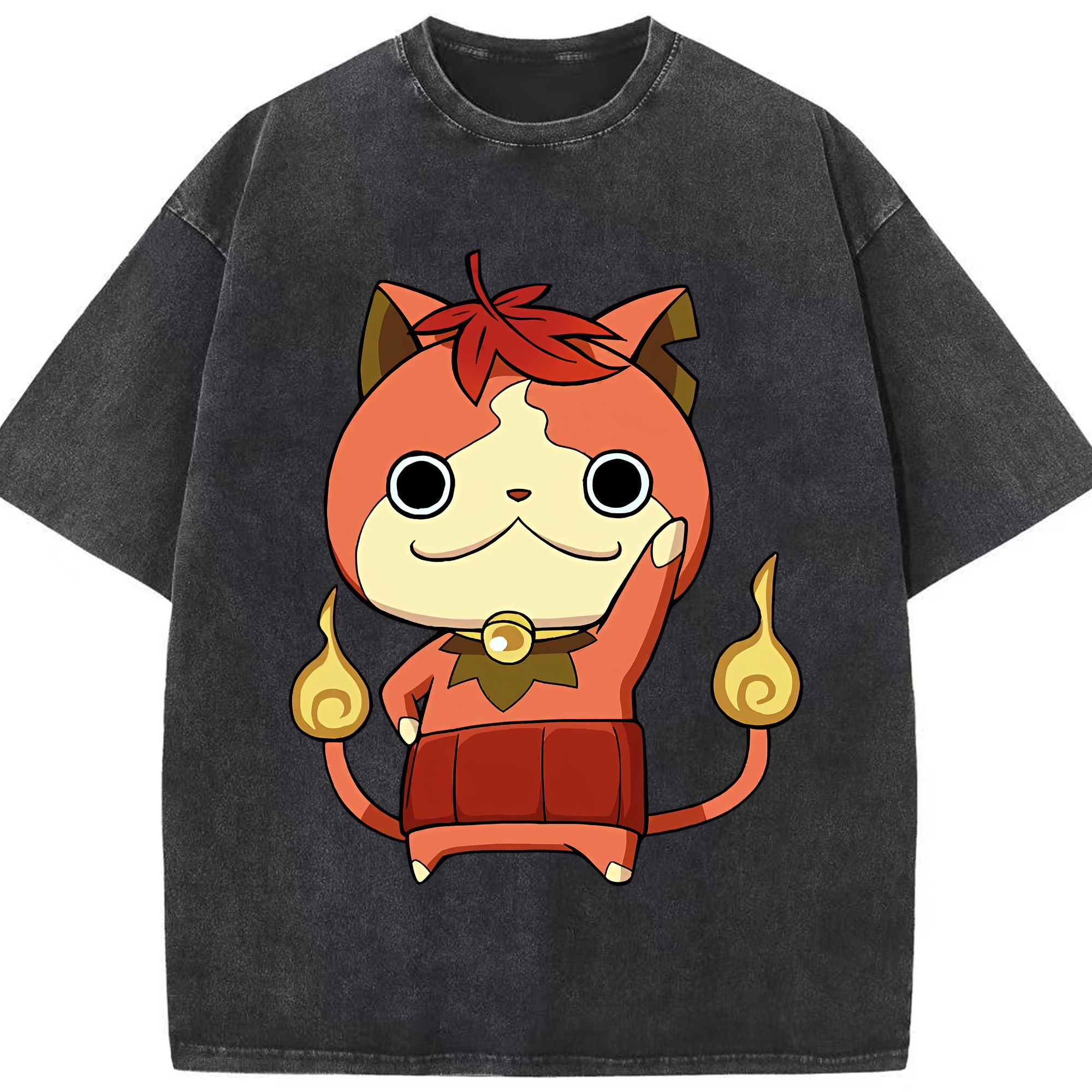 （画像用） 妖怪ウォッチ Yo-kai Watch 綿100% ヴィンテージ風 半袖Tシャツ（フロントプリント）