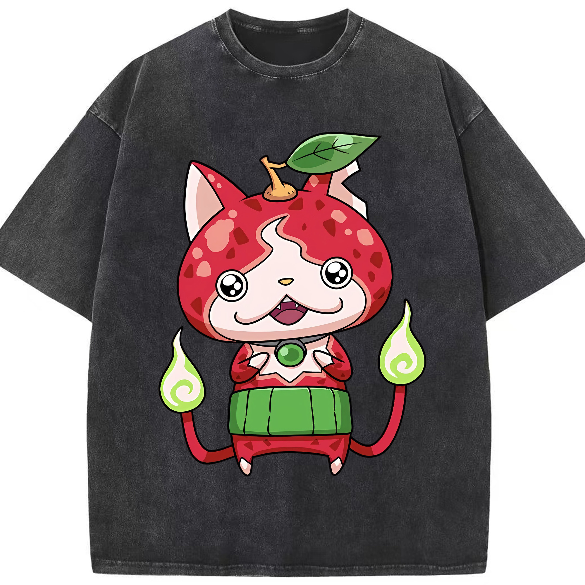 （画像用） 妖怪ウォッチ Yo-kai Watch 綿100% ヴィンテージ風 半袖Tシャツ（フロントプリント）