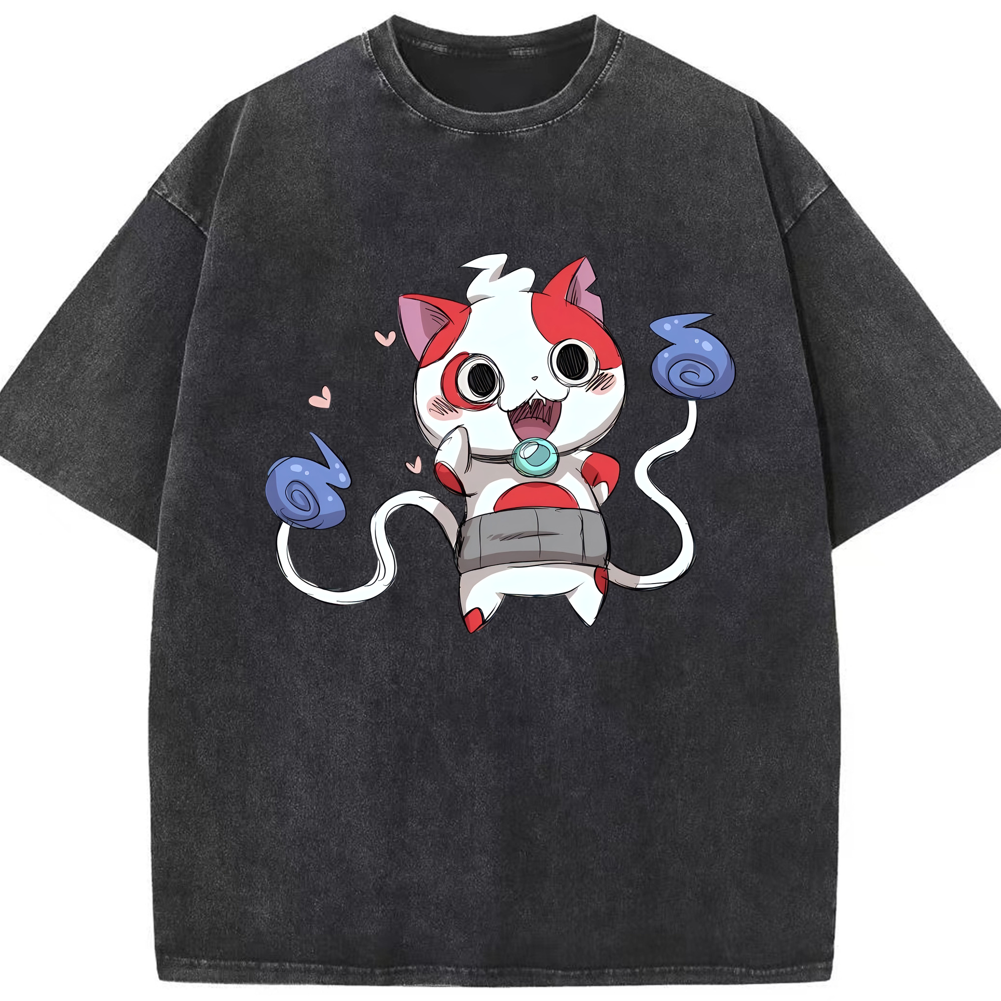 （画像用） 妖怪ウォッチ Yo-kai Watch 綿100% ヴィンテージ風 半袖Tシャツ（フロントプリント）