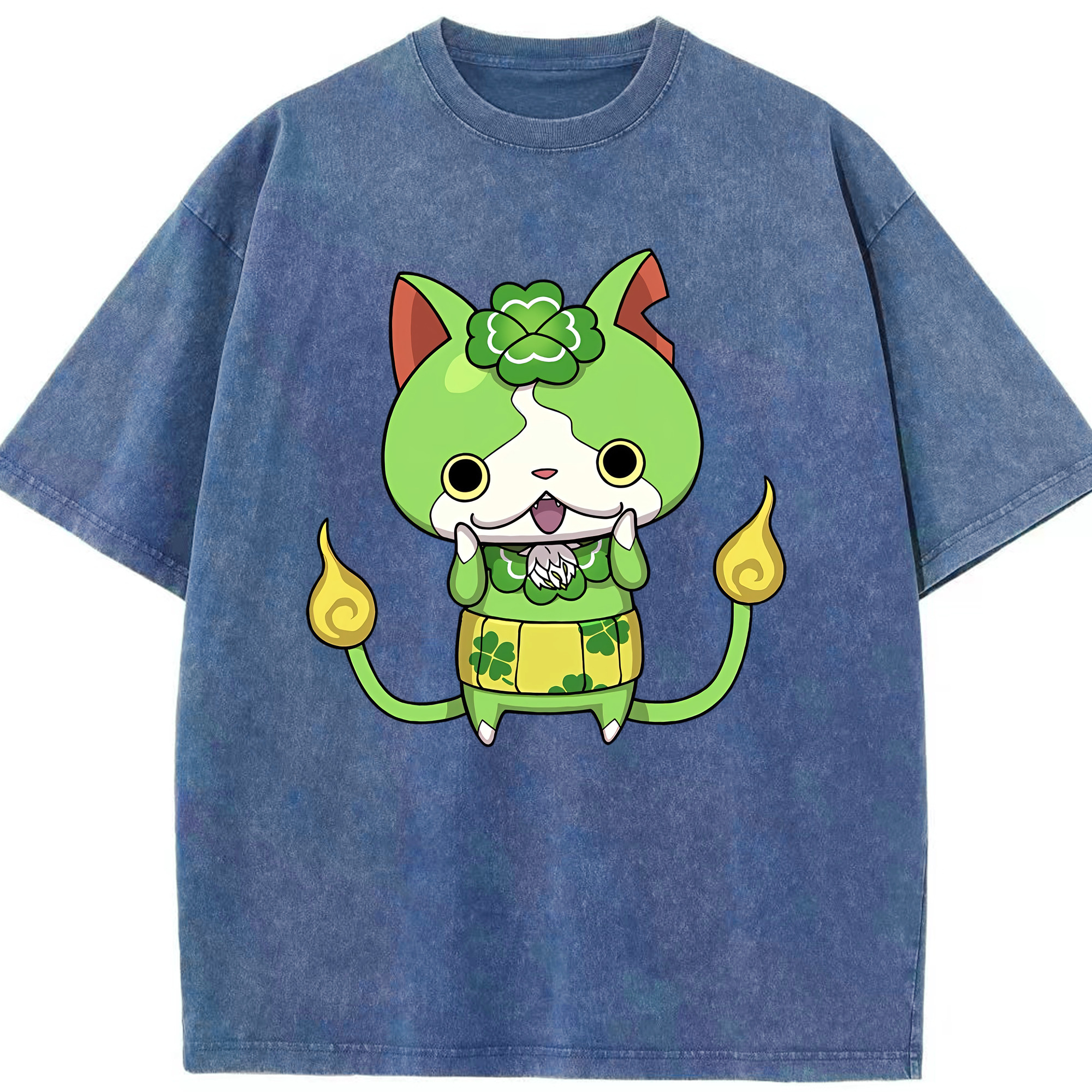 （画像用） 妖怪ウォッチ Yo-kai Watch 綿100% ヴィンテージ風 半袖Tシャツ（フロントプリント）
