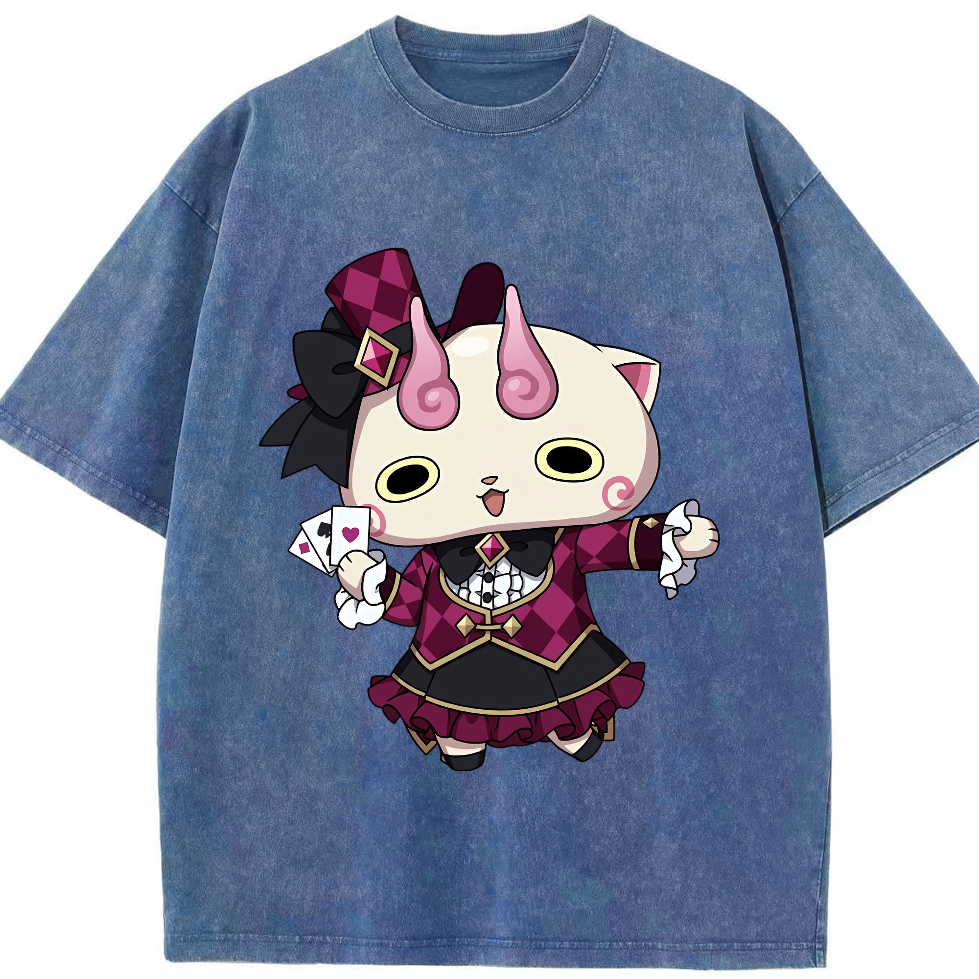 （画像用） 妖怪ウォッチ Yo-kai Watch 綿100% ヴィンテージ風 半袖Tシャツ（フロントプリント）