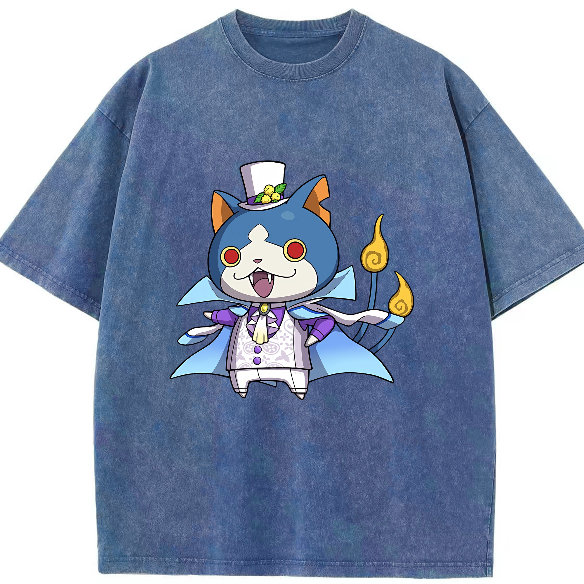 （画像用） 妖怪ウォッチ Yo-kai Watch 綿100% ヴィンテージ風 半袖Tシャツ（フロントプリント）