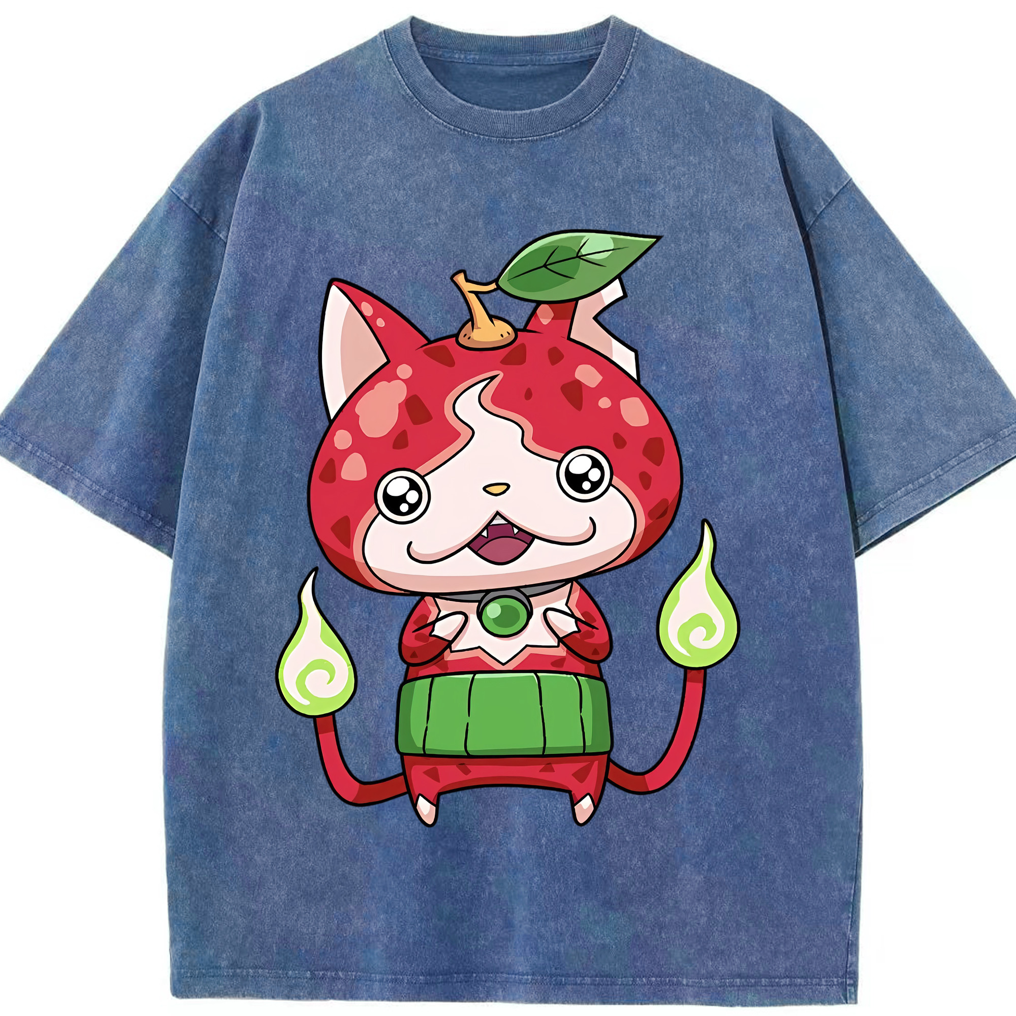 （画像用） 妖怪ウォッチ Yo-kai Watch 綿100% ヴィンテージ風 半袖Tシャツ（フロントプリント）