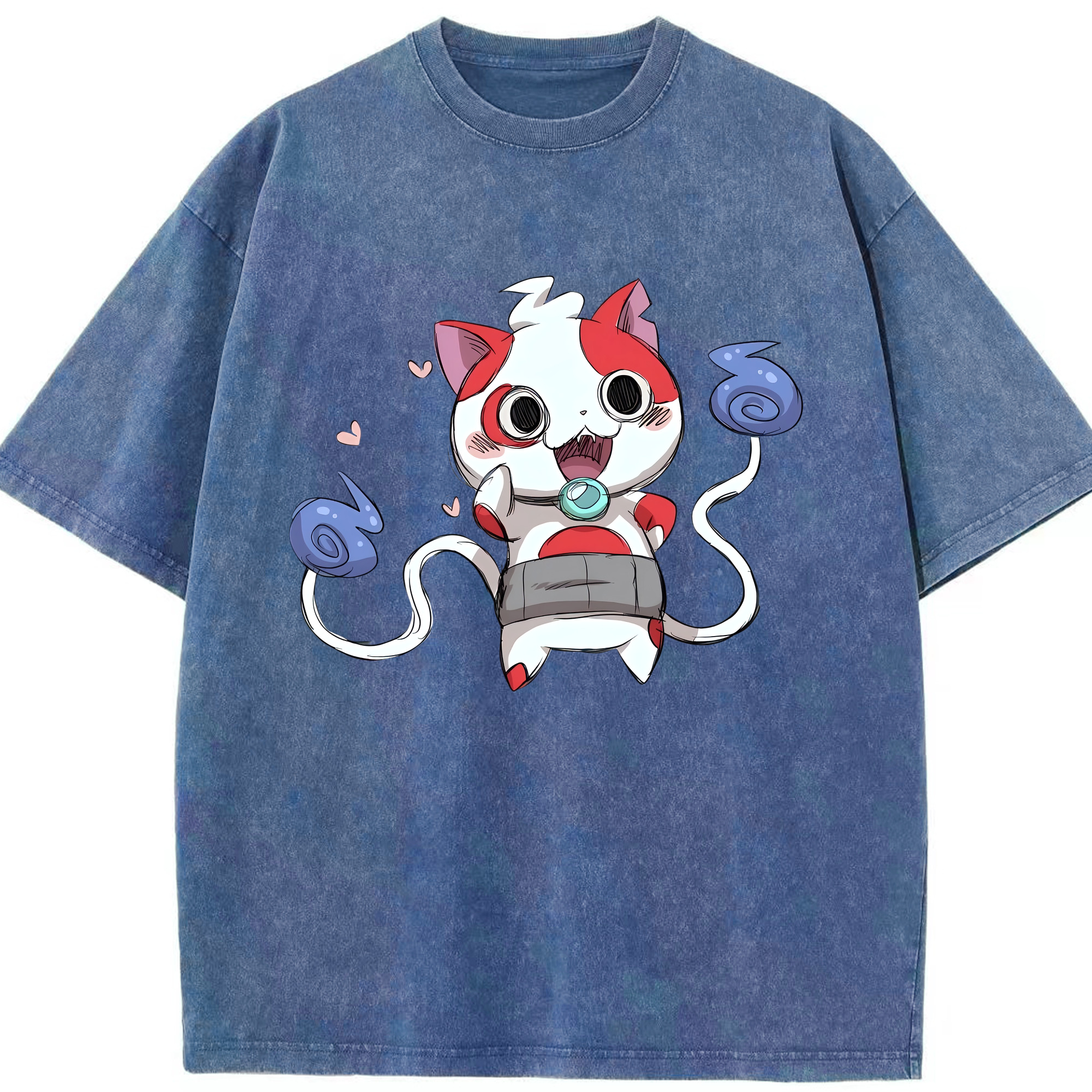 （画像用） 妖怪ウォッチ Yo-kai Watch 綿100% ヴィンテージ風 半袖Tシャツ（フロントプリント）