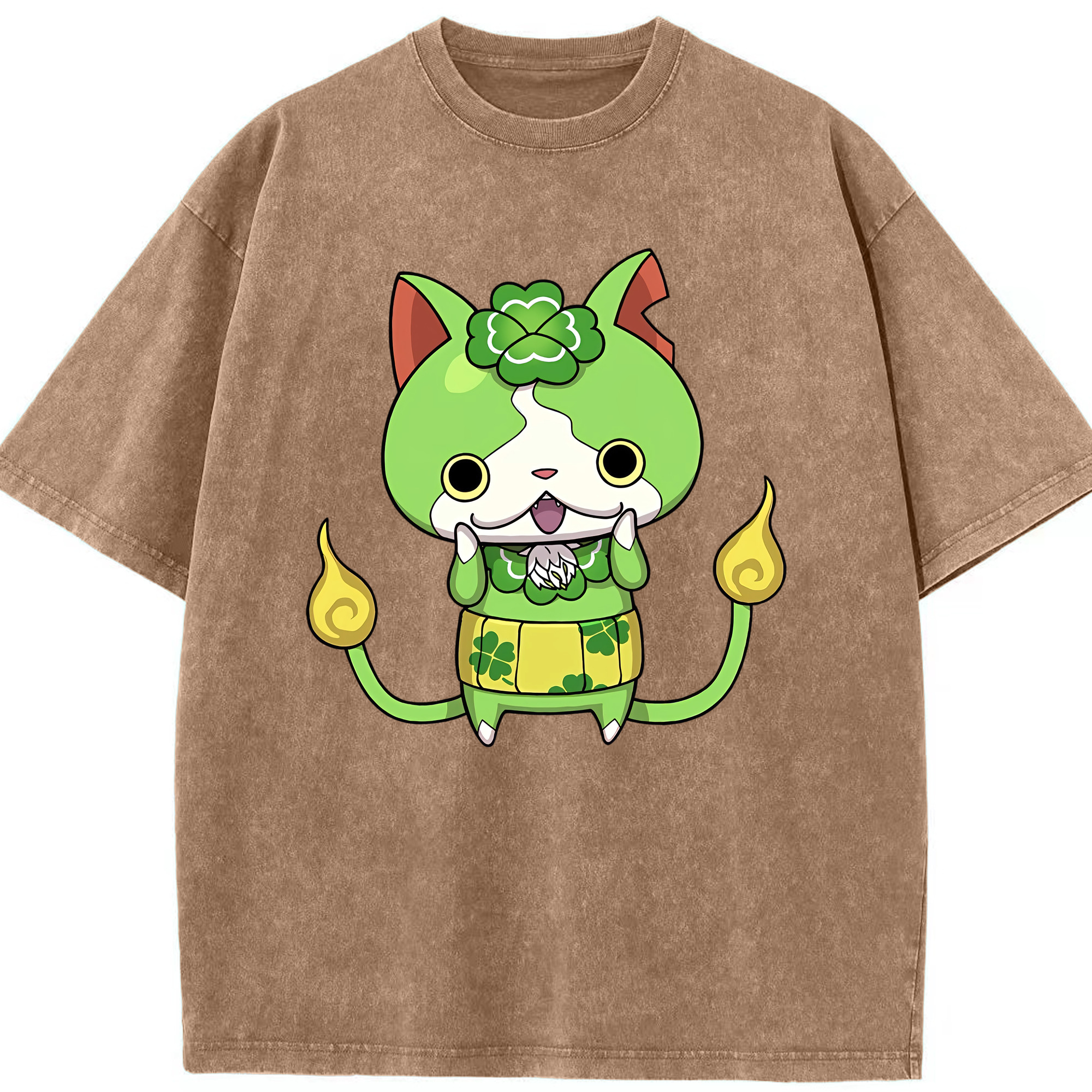 （画像用） 妖怪ウォッチ Yo-kai Watch 綿100% ヴィンテージ風 半袖Tシャツ（フロントプリント）