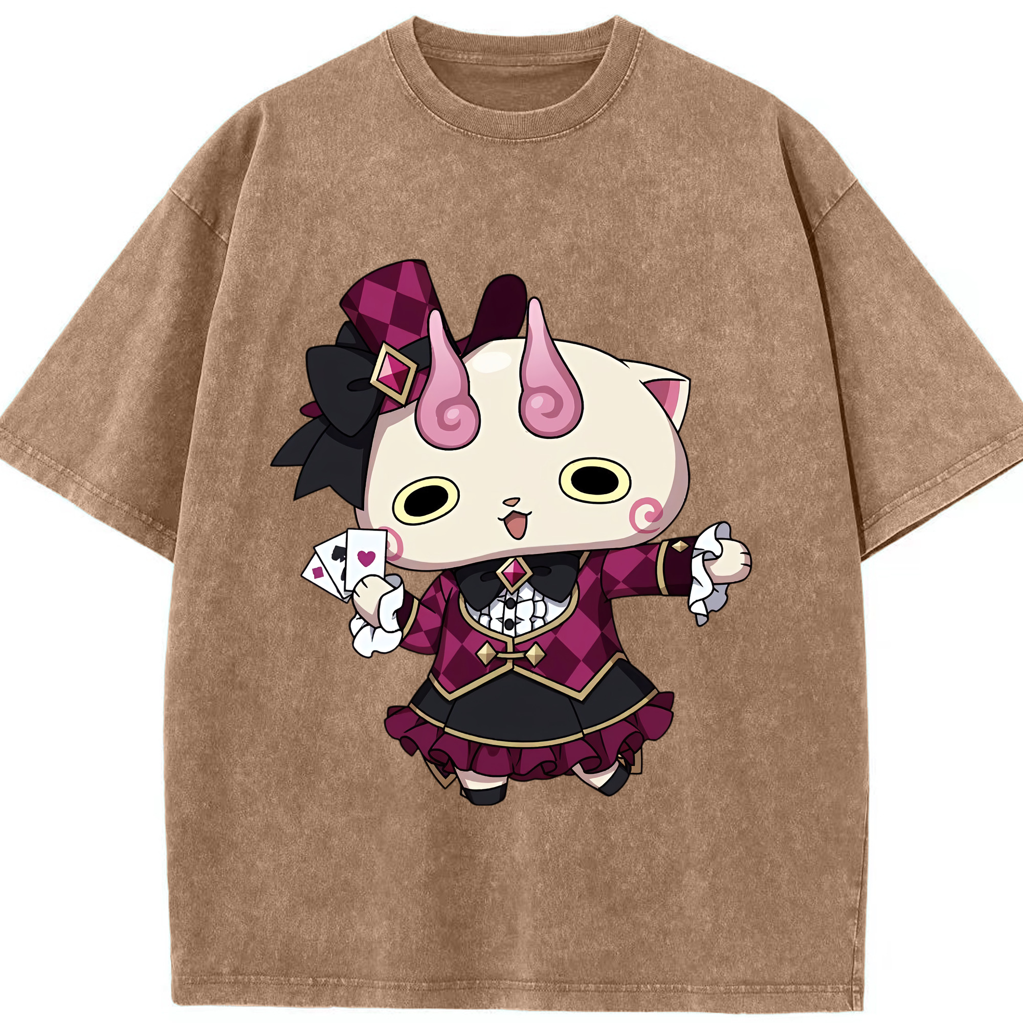 （画像用） 妖怪ウォッチ Yo-kai Watch 綿100% ヴィンテージ風 半袖Tシャツ（フロントプリント）