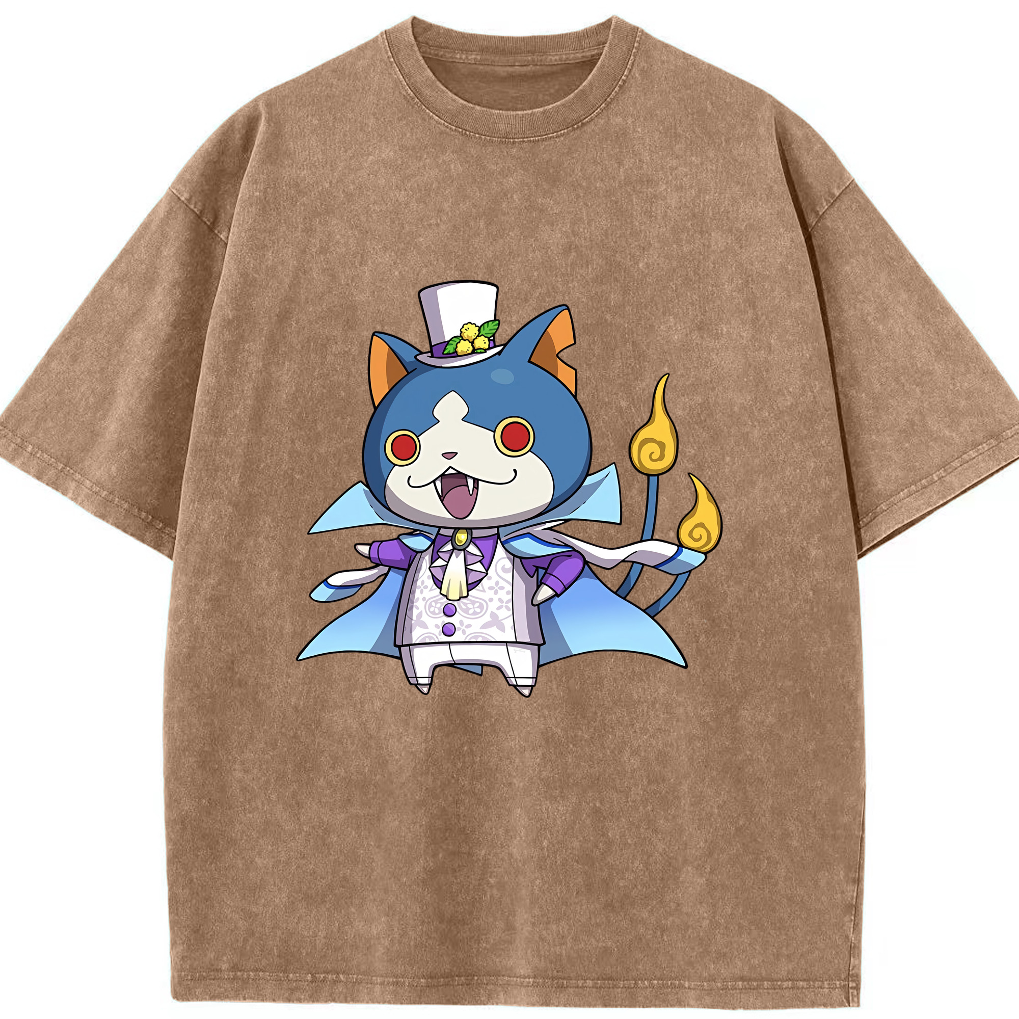 （画像用） 妖怪ウォッチ Yo-kai Watch 綿100% ヴィンテージ風 半袖Tシャツ（フロントプリント）