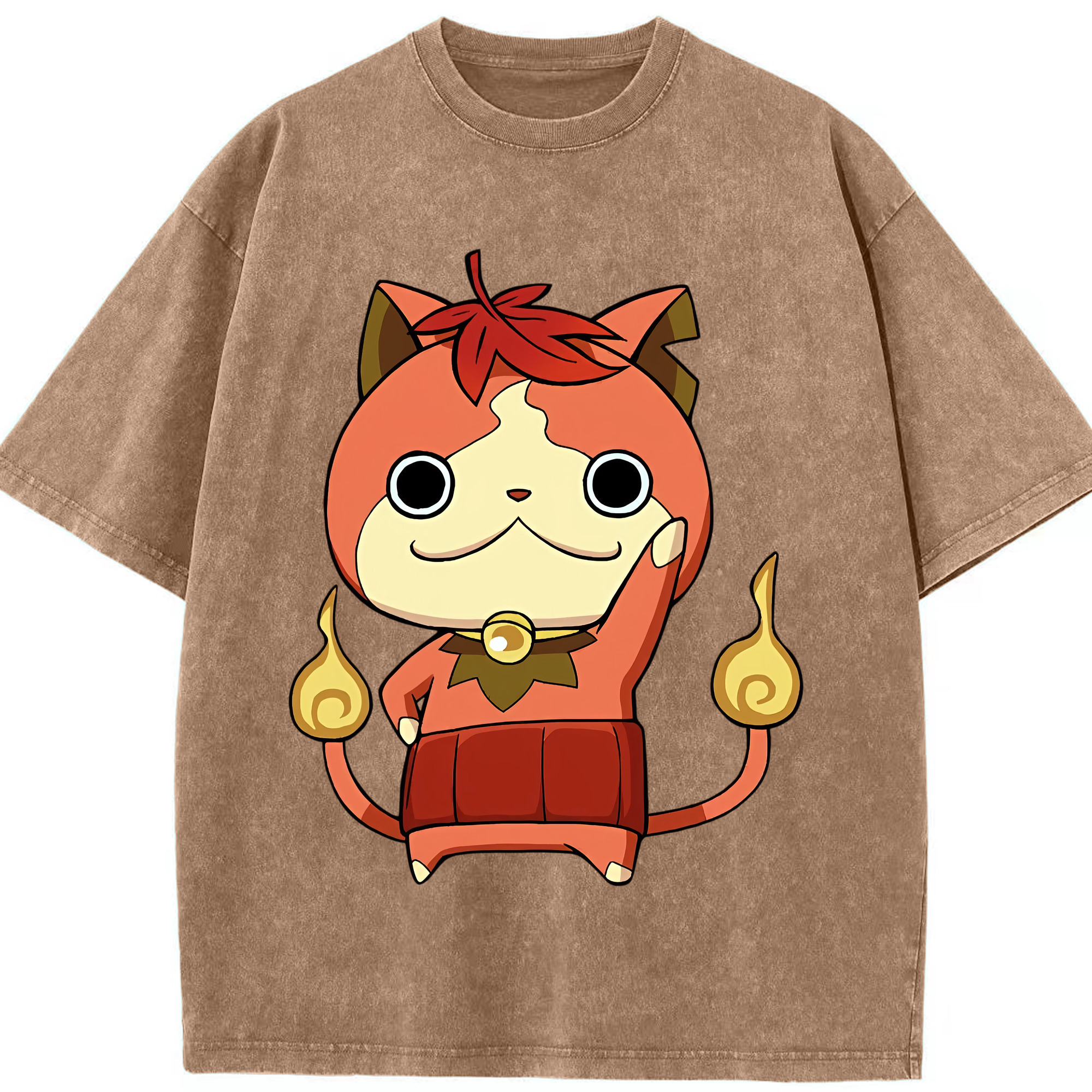 （画像用） 妖怪ウォッチ Yo-kai Watch 綿100% ヴィンテージ風 半袖Tシャツ（フロントプリント）