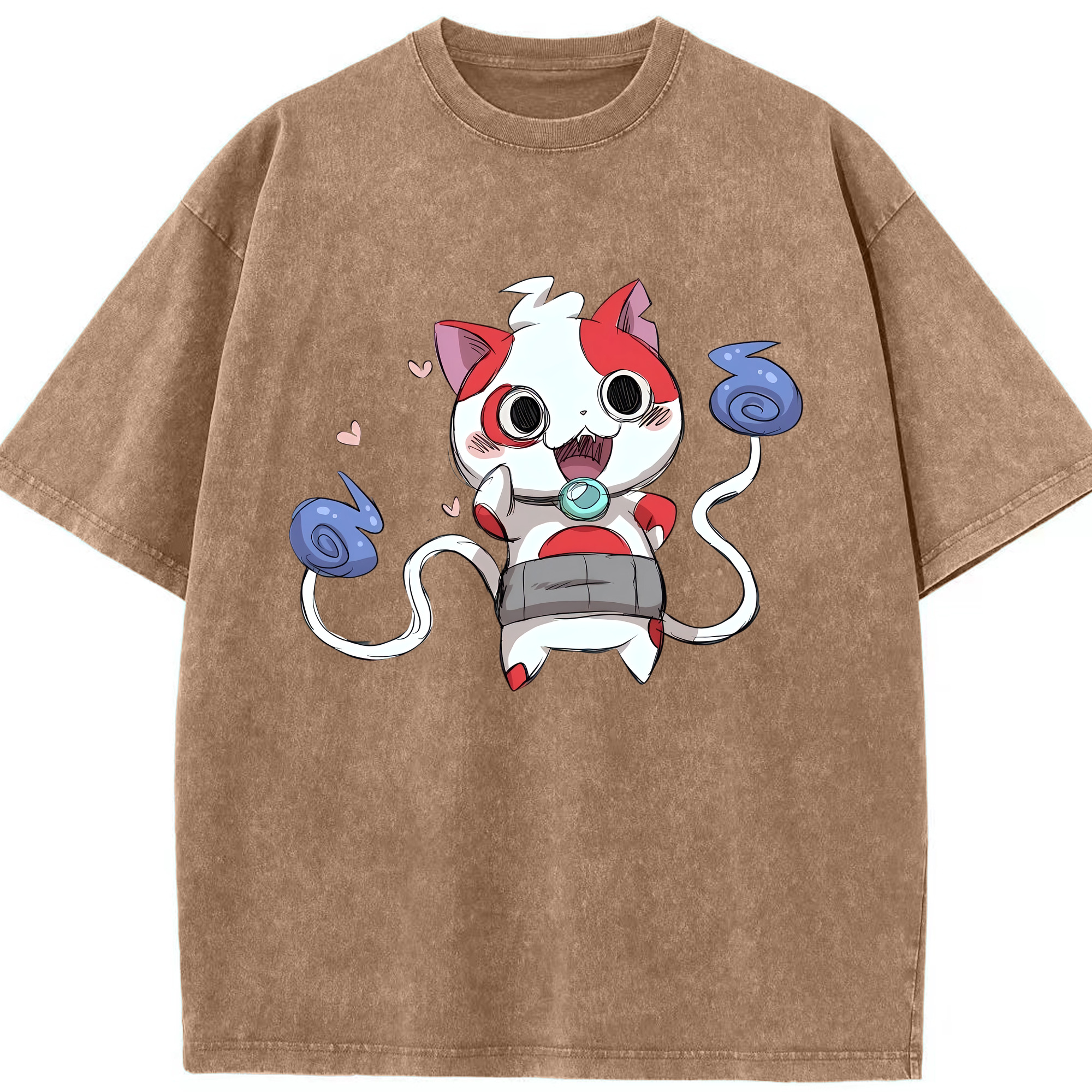 （画像用） 妖怪ウォッチ Yo-kai Watch 綿100% ヴィンテージ風 半袖Tシャツ（フロントプリント）