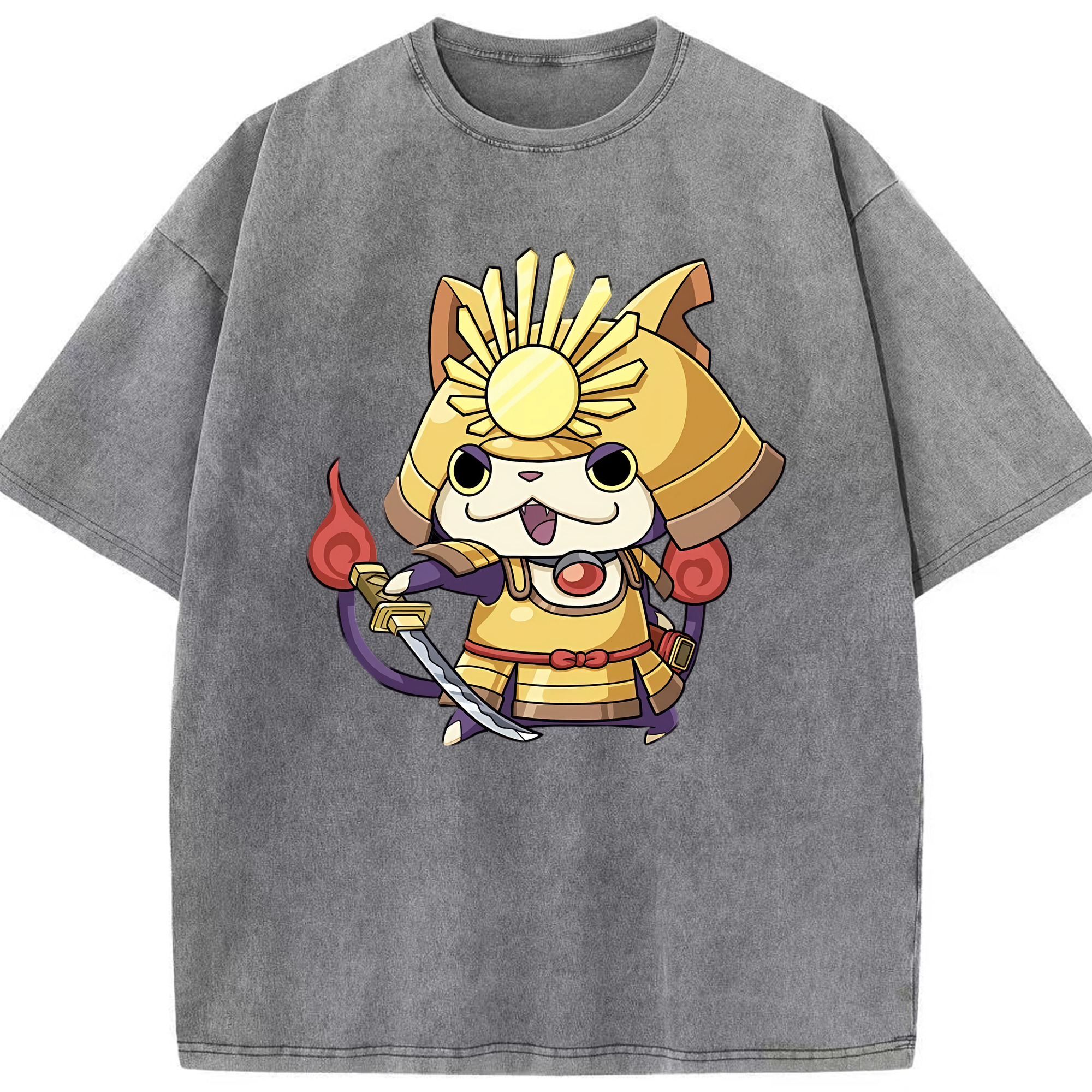 （画像用） 妖怪ウォッチ Yo-kai Watch 綿100% ヴィンテージ風 半袖Tシャツ（フロントプリント）