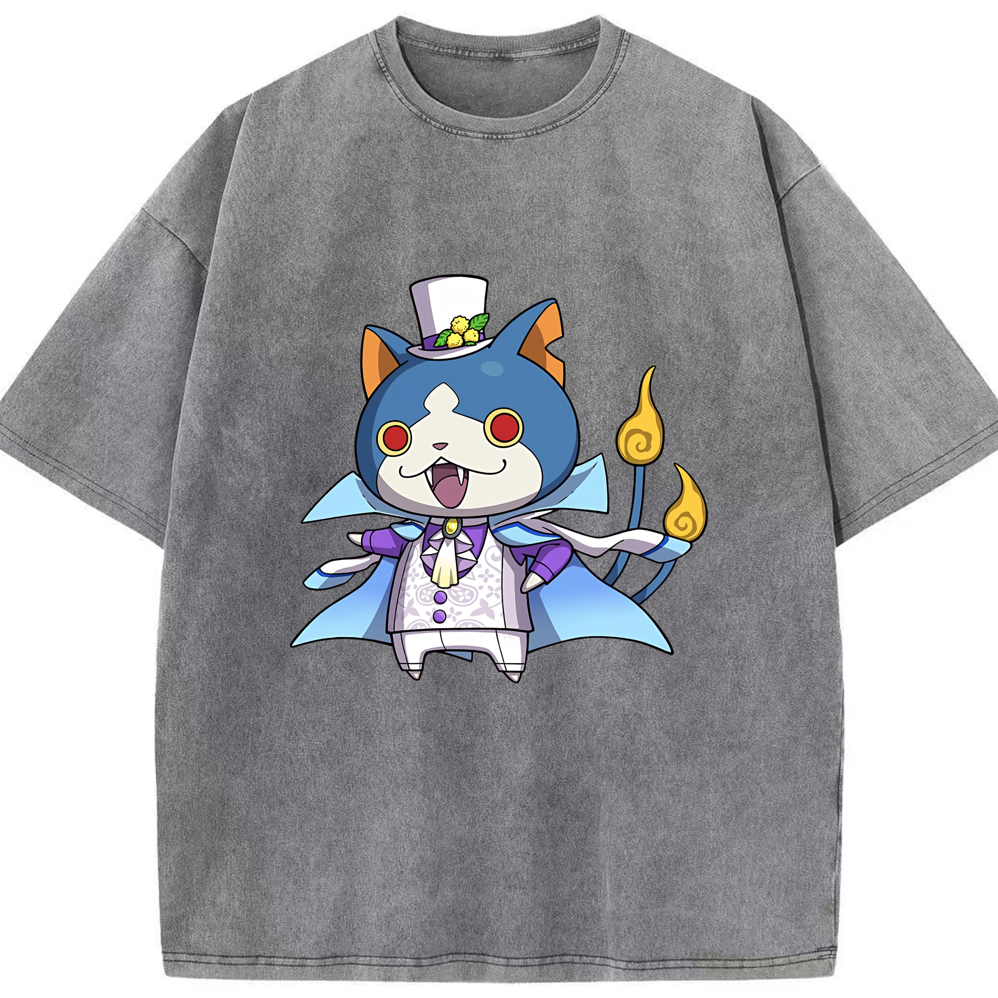 （画像用） 妖怪ウォッチ Yo-kai Watch 綿100% ヴィンテージ風 半袖Tシャツ（フロントプリント）