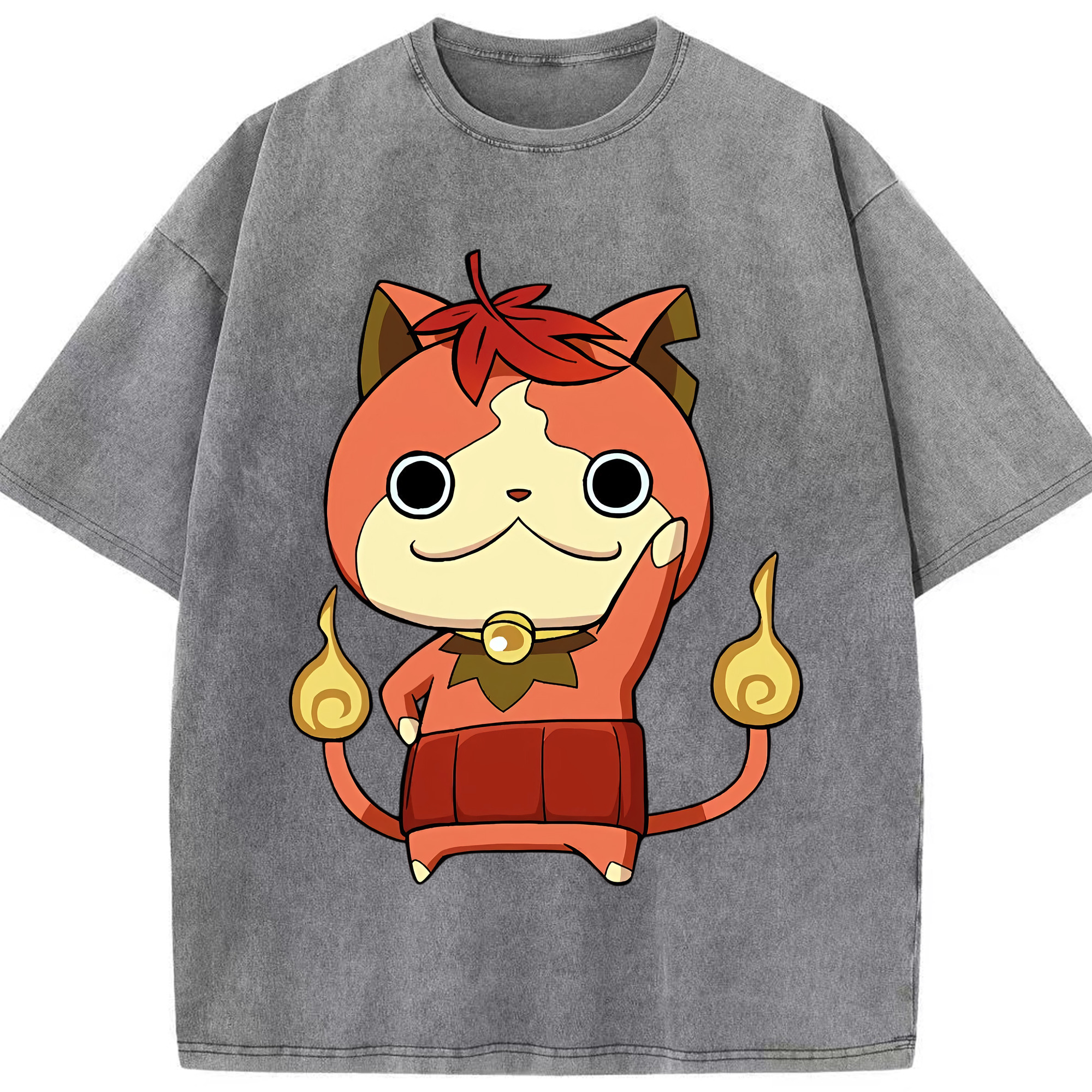 （画像用） 妖怪ウォッチ Yo-kai Watch 綿100% ヴィンテージ風 半袖Tシャツ（フロントプリント）