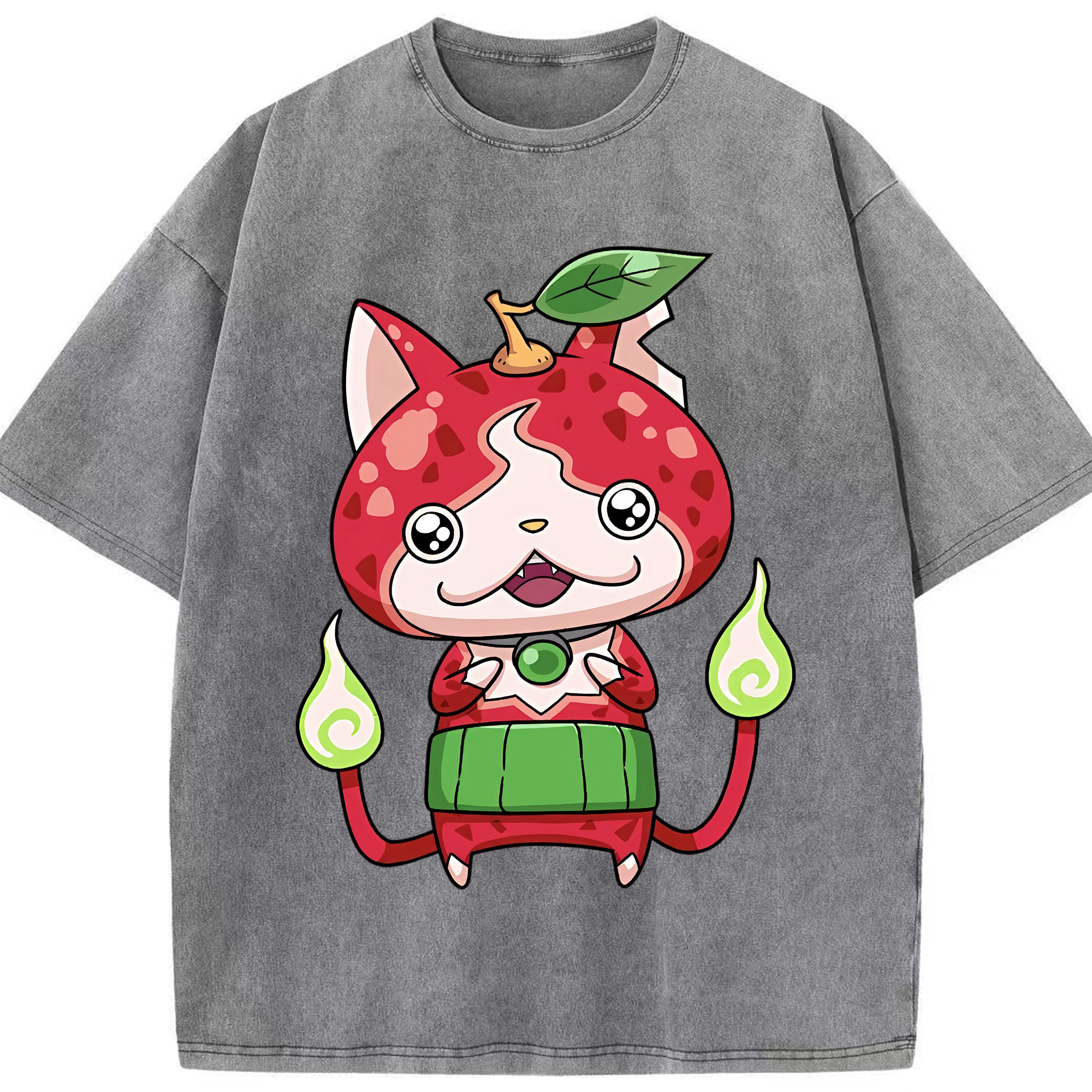 （画像用） 妖怪ウォッチ Yo-kai Watch 綿100% ヴィンテージ風 半袖Tシャツ（フロントプリント）