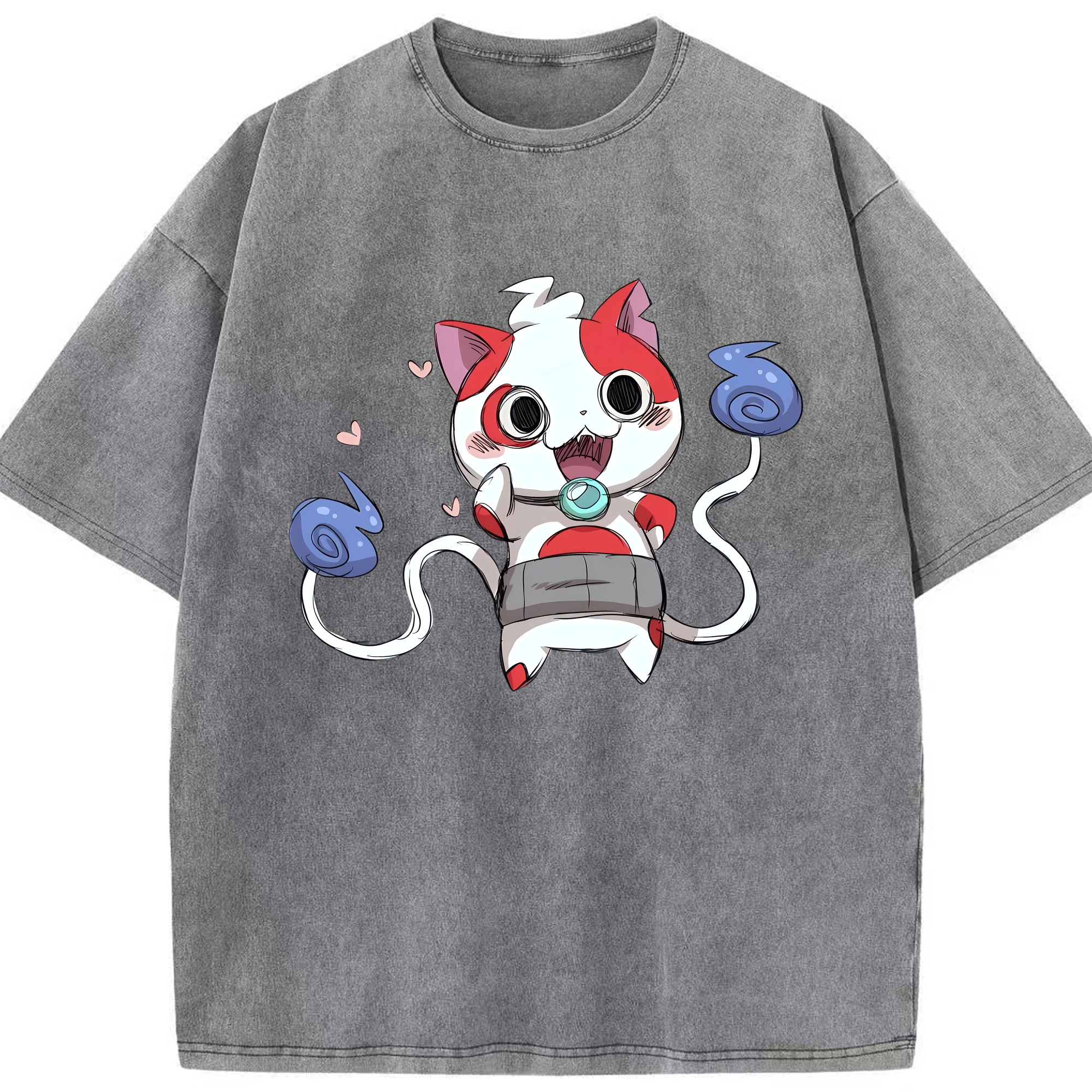 （画像用） 妖怪ウォッチ Yo-kai Watch 綿100% ヴィンテージ風 半袖Tシャツ（フロントプリント）