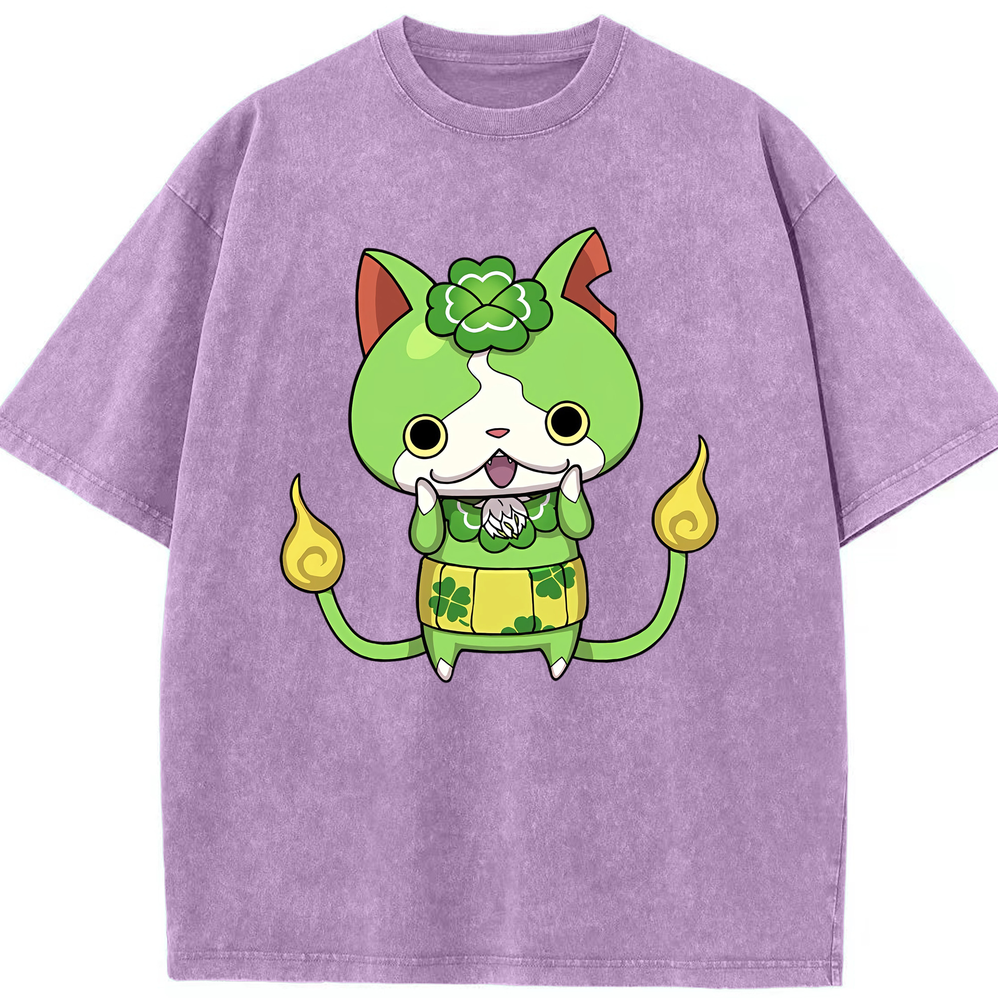 （画像用） 妖怪ウォッチ Yo-kai Watch 綿100% ヴィンテージ風 半袖Tシャツ（フロントプリント）