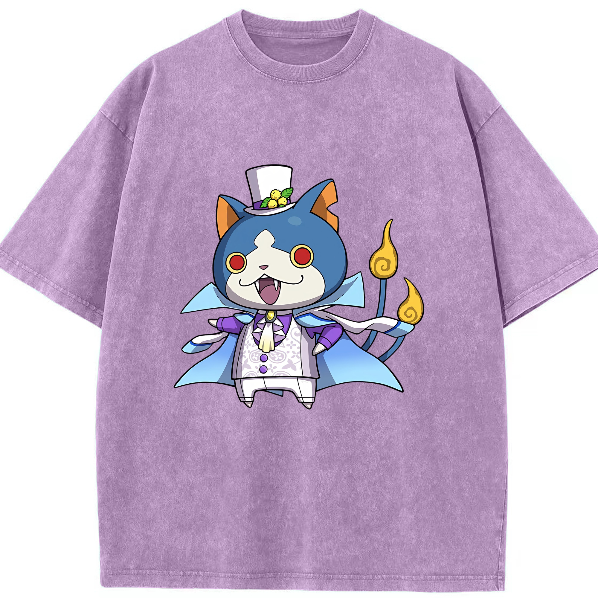 （画像用） 妖怪ウォッチ Yo-kai Watch 綿100% ヴィンテージ風 半袖Tシャツ（フロントプリント）