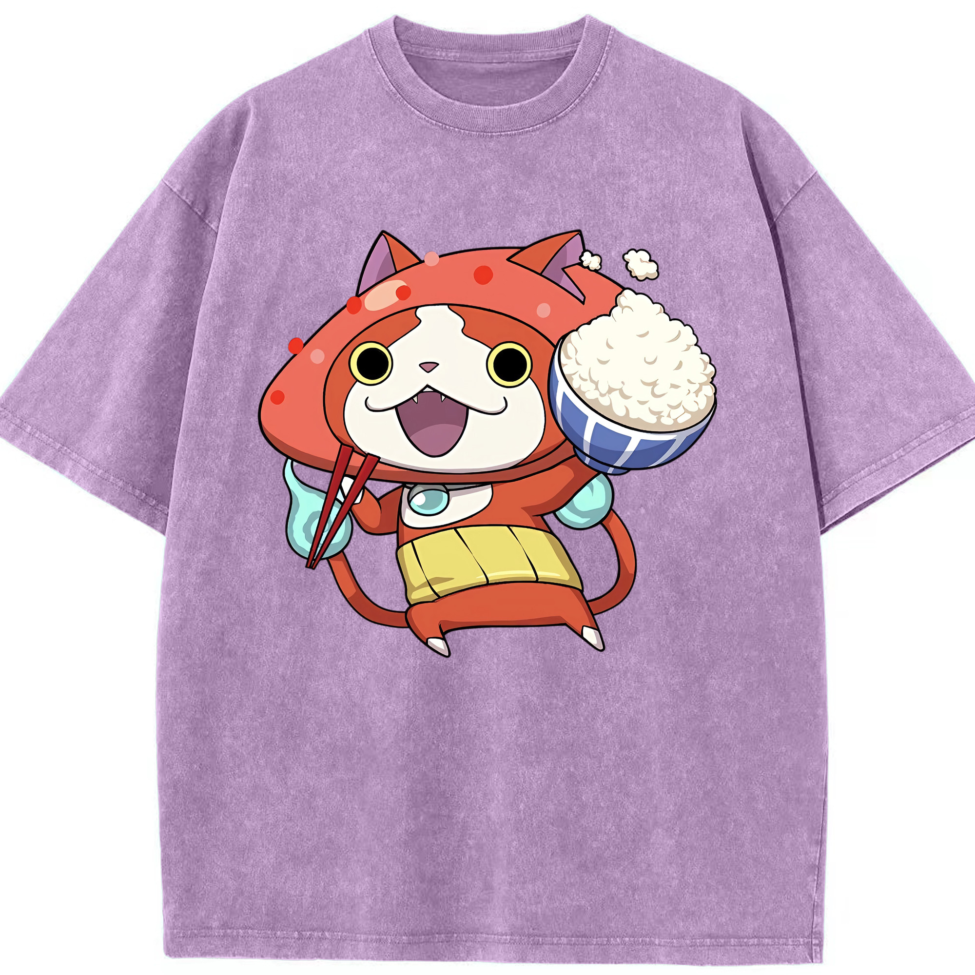（画像用） 妖怪ウォッチ Yo-kai Watch 綿100% ヴィンテージ風 半袖Tシャツ（フロントプリント）