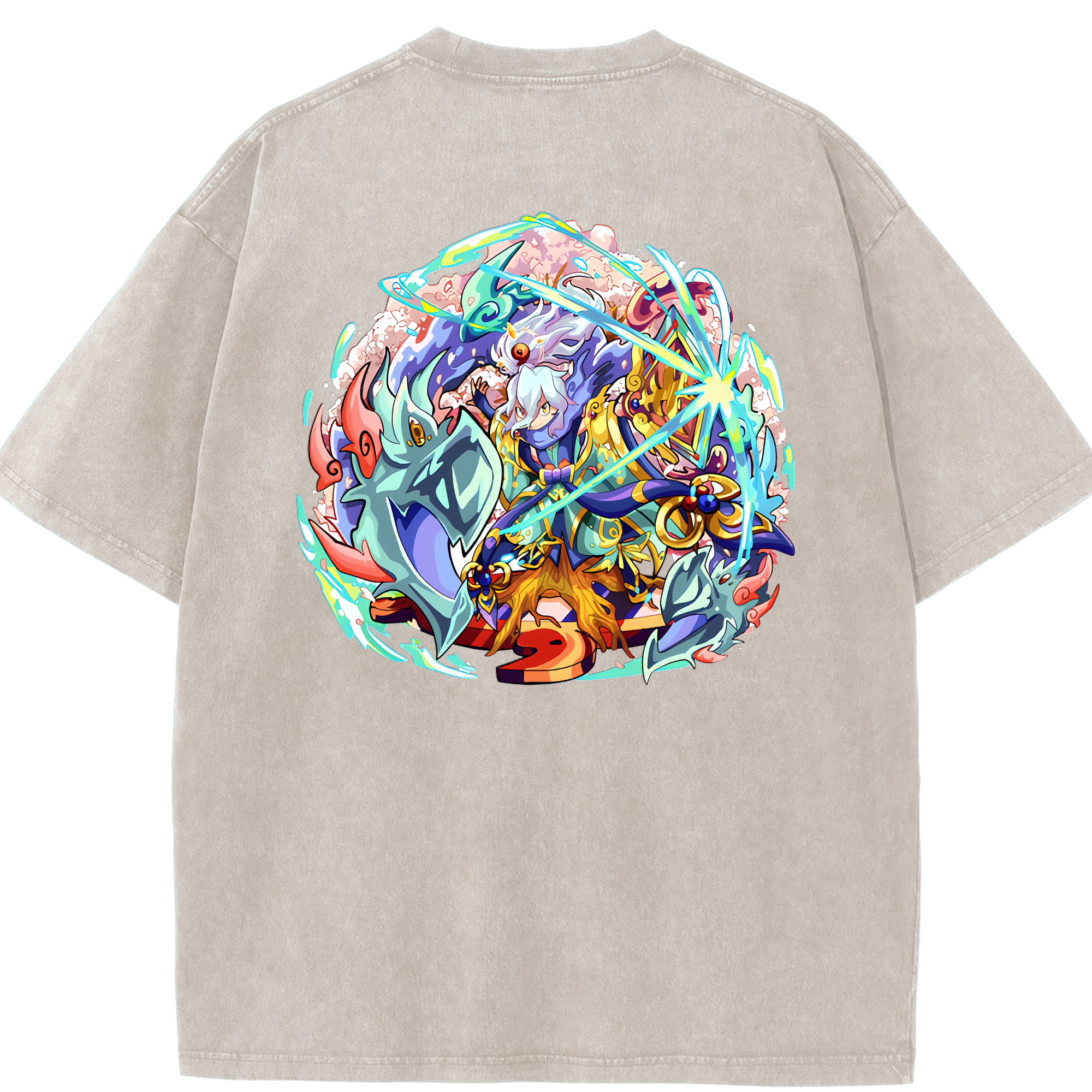 （画像用） 妖怪ウォッチ Yo-kai Watch 綿100% ヴィンテージ風 半袖Tシャツ（背面プリント）