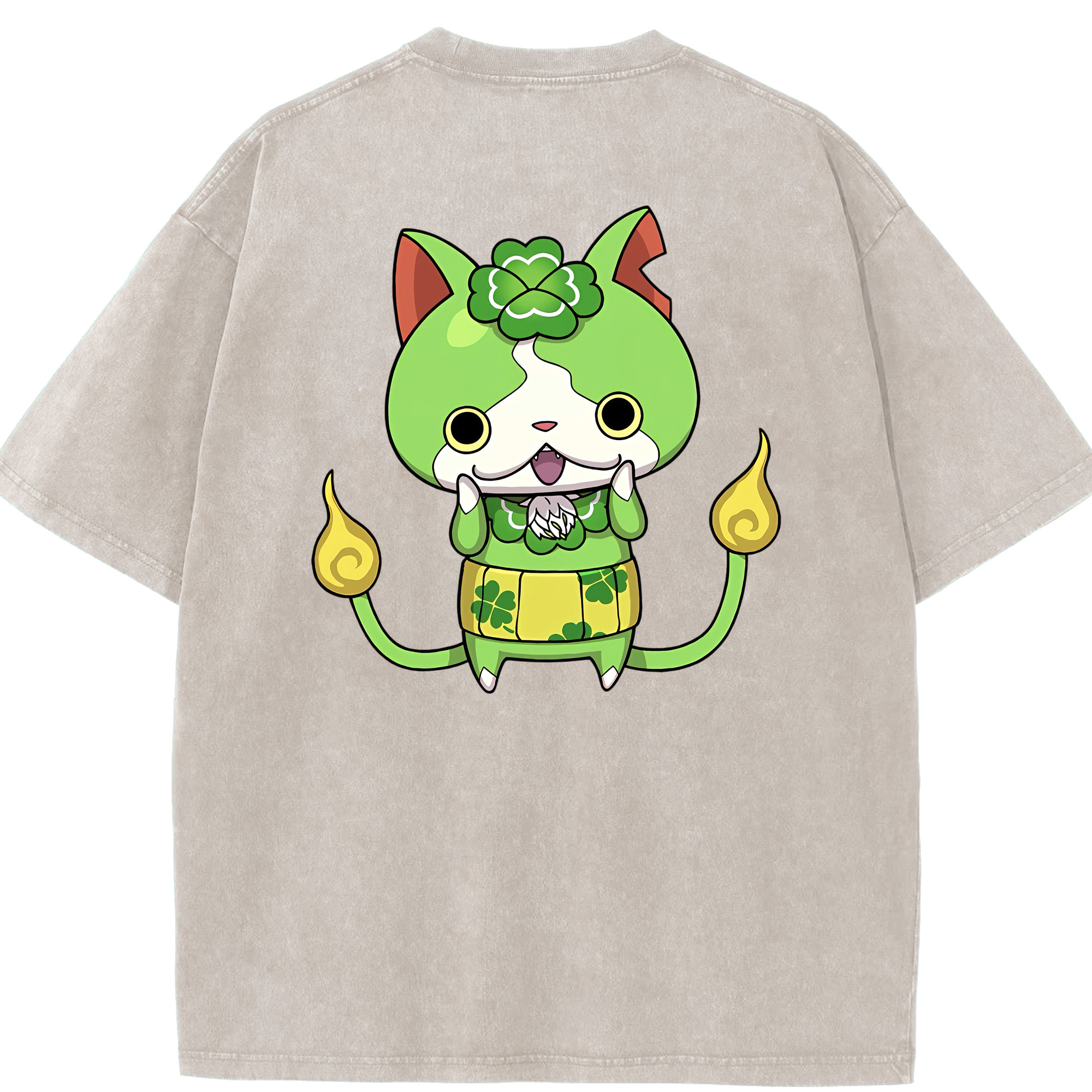 妖怪ウォッチ Yo-kai Watch 綿100% ヴィンテージ風 半袖Tシャツ（背面プリント）