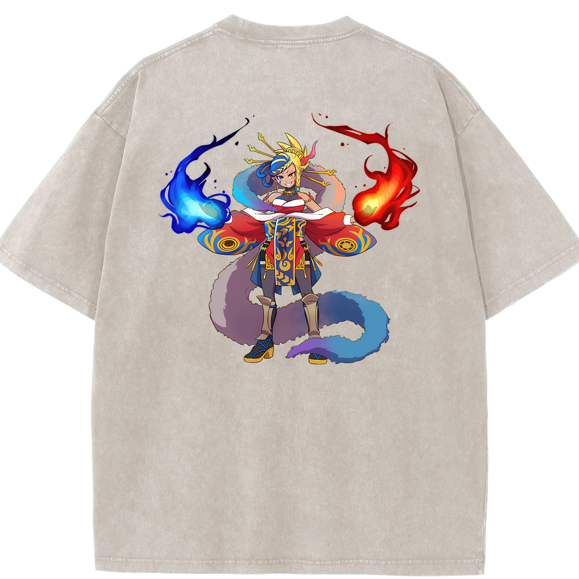 （画像用） 妖怪ウォッチ Yo-kai Watch 綿100% ヴィンテージ風 半袖Tシャツ（背面プリント）