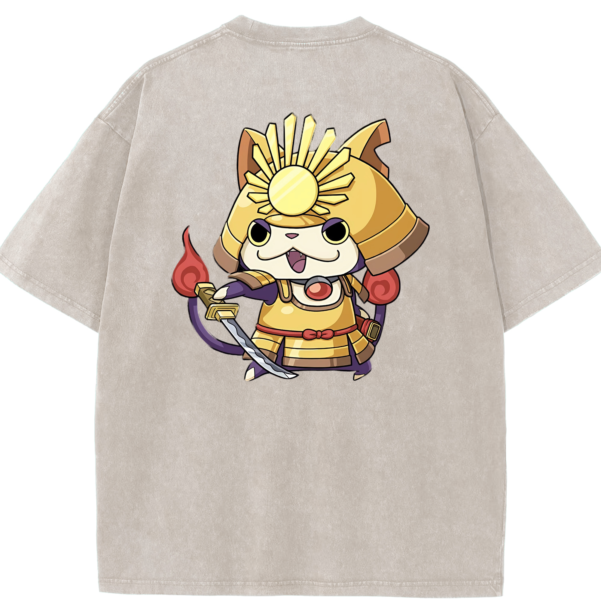 （画像用） 妖怪ウォッチ Yo-kai Watch 綿100% ヴィンテージ風 半袖Tシャツ（背面プリント）