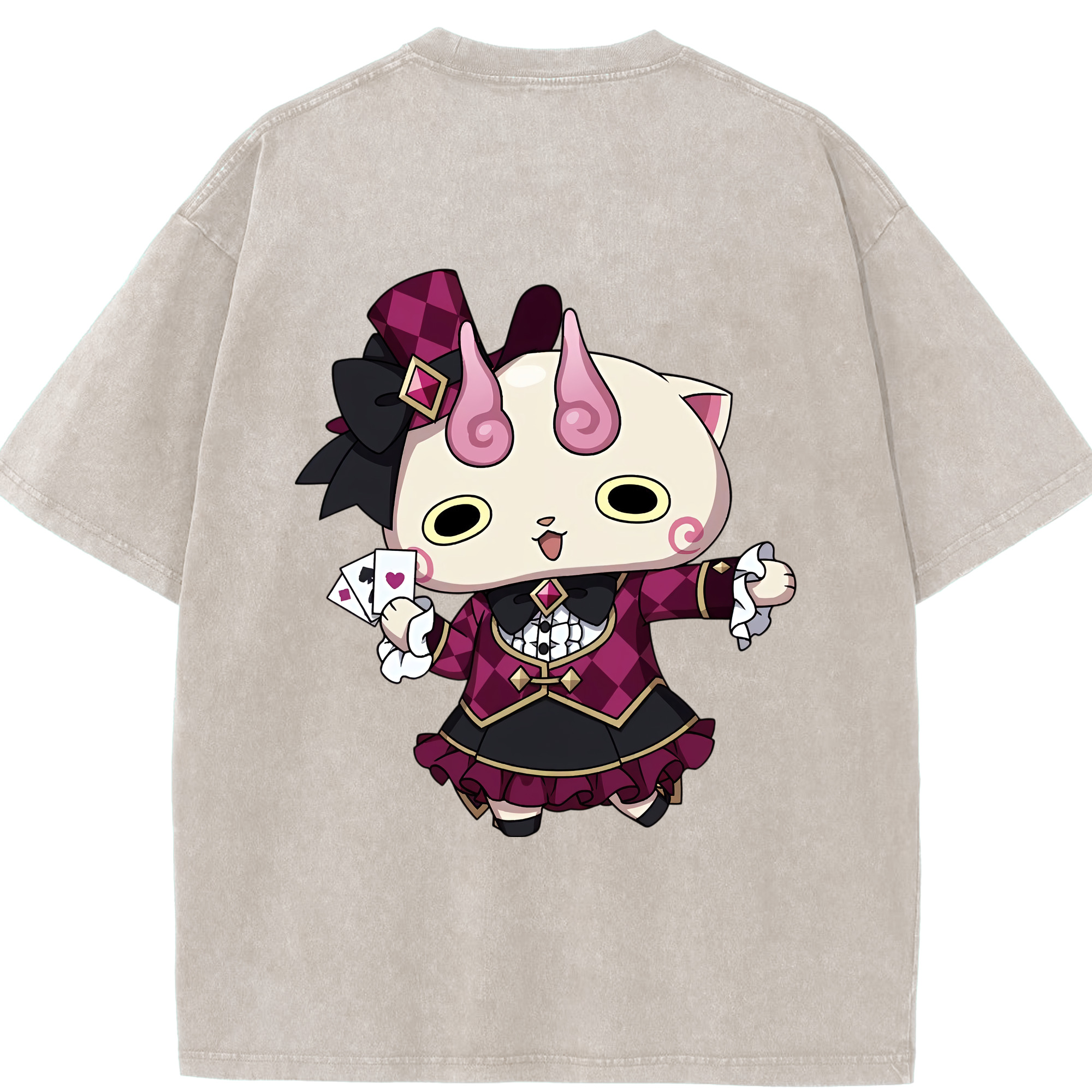 （画像用） 妖怪ウォッチ Yo-kai Watch 綿100% ヴィンテージ風 半袖Tシャツ（背面プリント）
