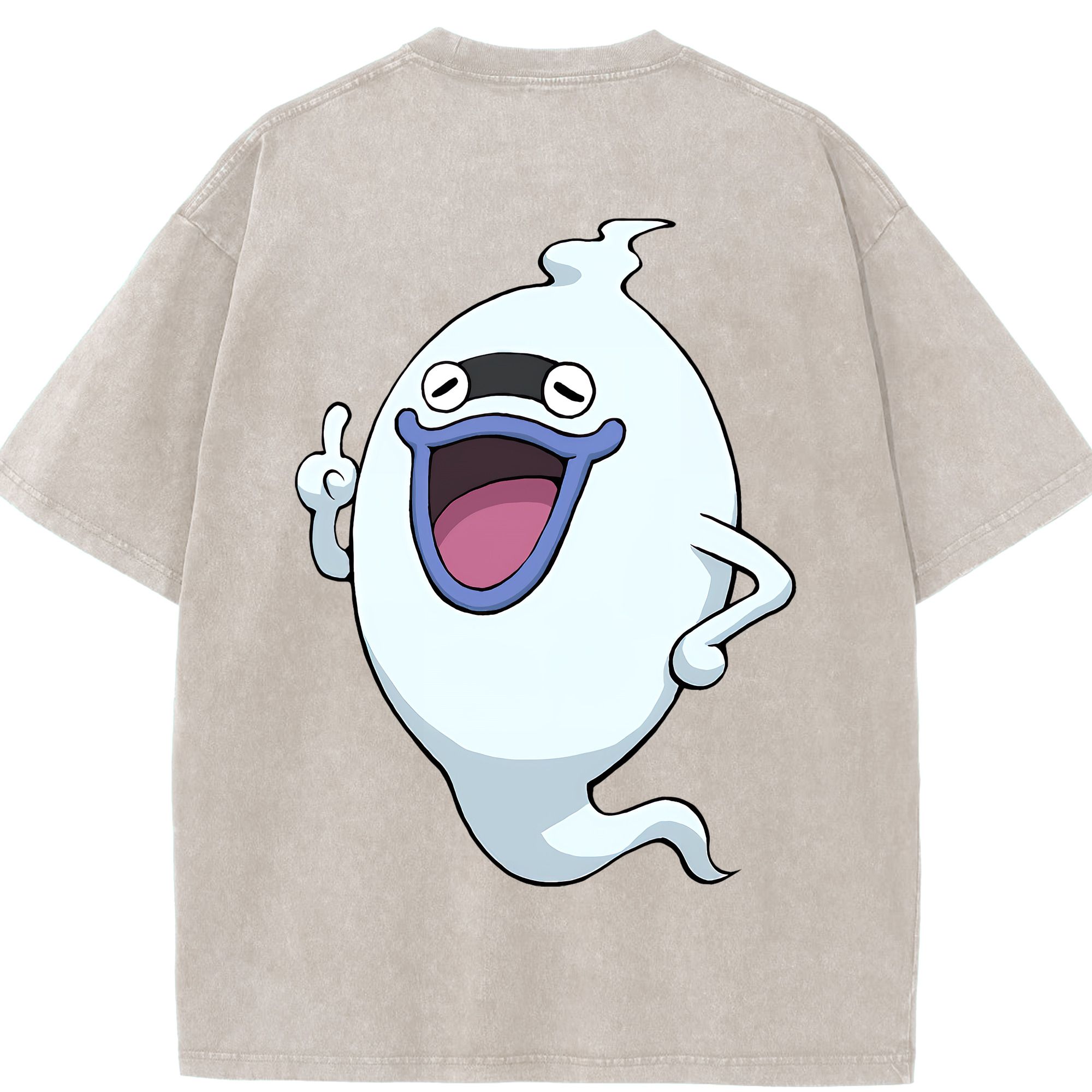 （画像用） 妖怪ウォッチ Yo-kai Watch 綿100% ヴィンテージ風 半袖Tシャツ（背面プリント）