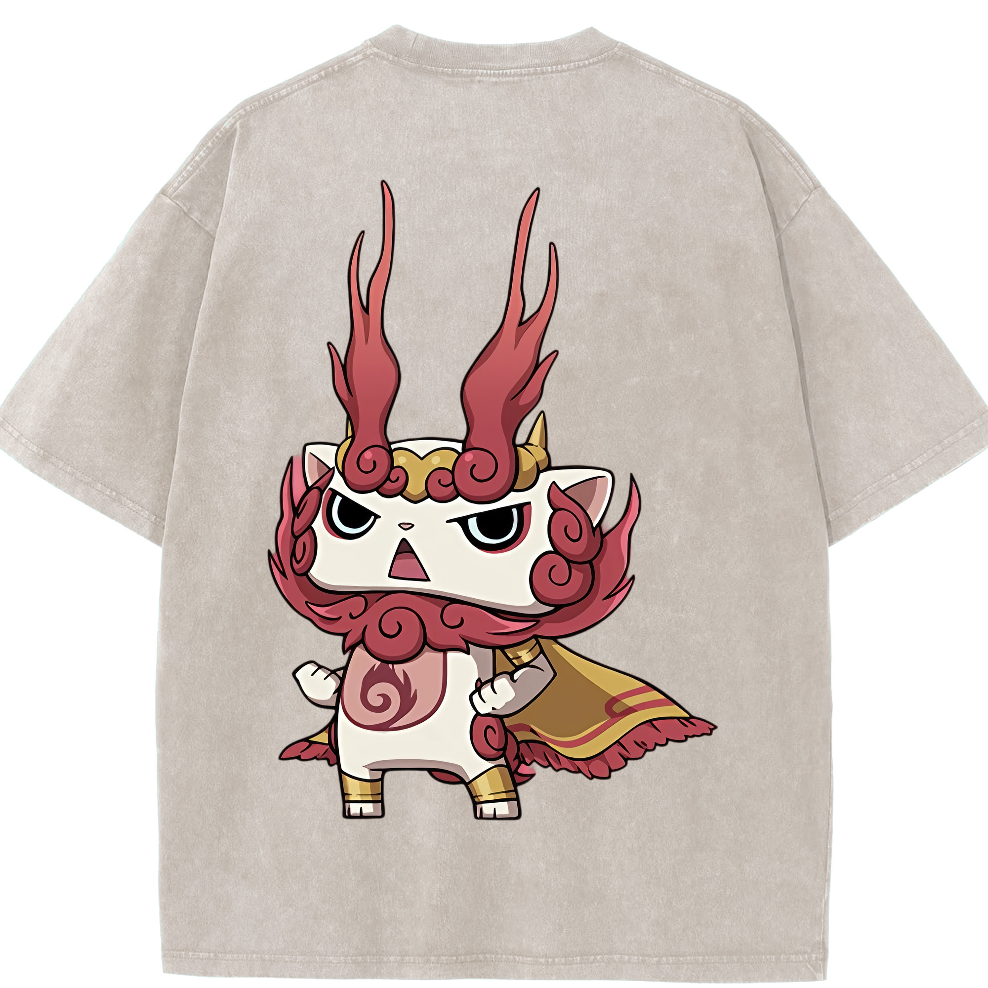 （画像用） 妖怪ウォッチ Yo-kai Watch 綿100% ヴィンテージ風 半袖Tシャツ（背面プリント）
