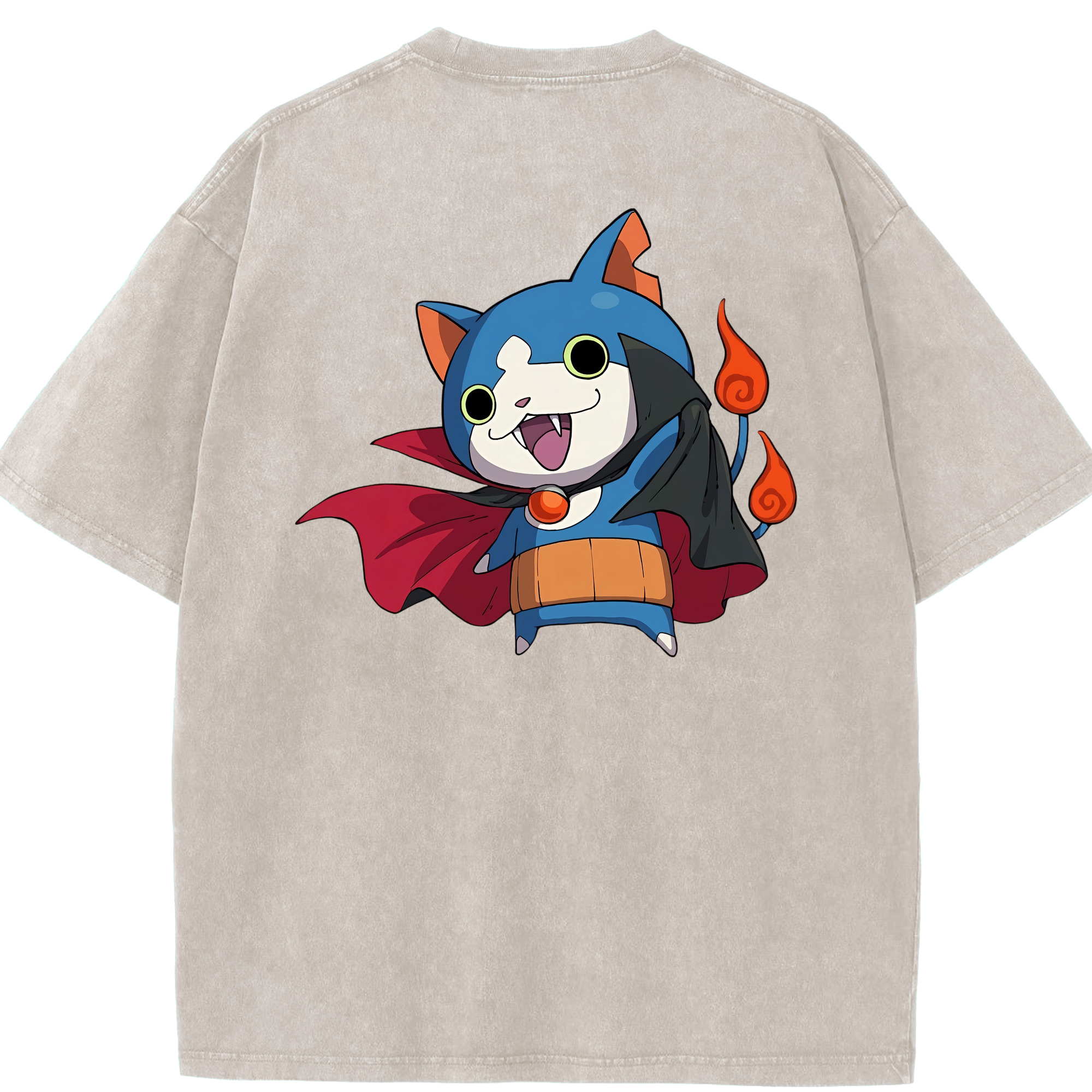 （画像用） 妖怪ウォッチ Yo-kai Watch 綿100% ヴィンテージ風 半袖Tシャツ（背面プリント）