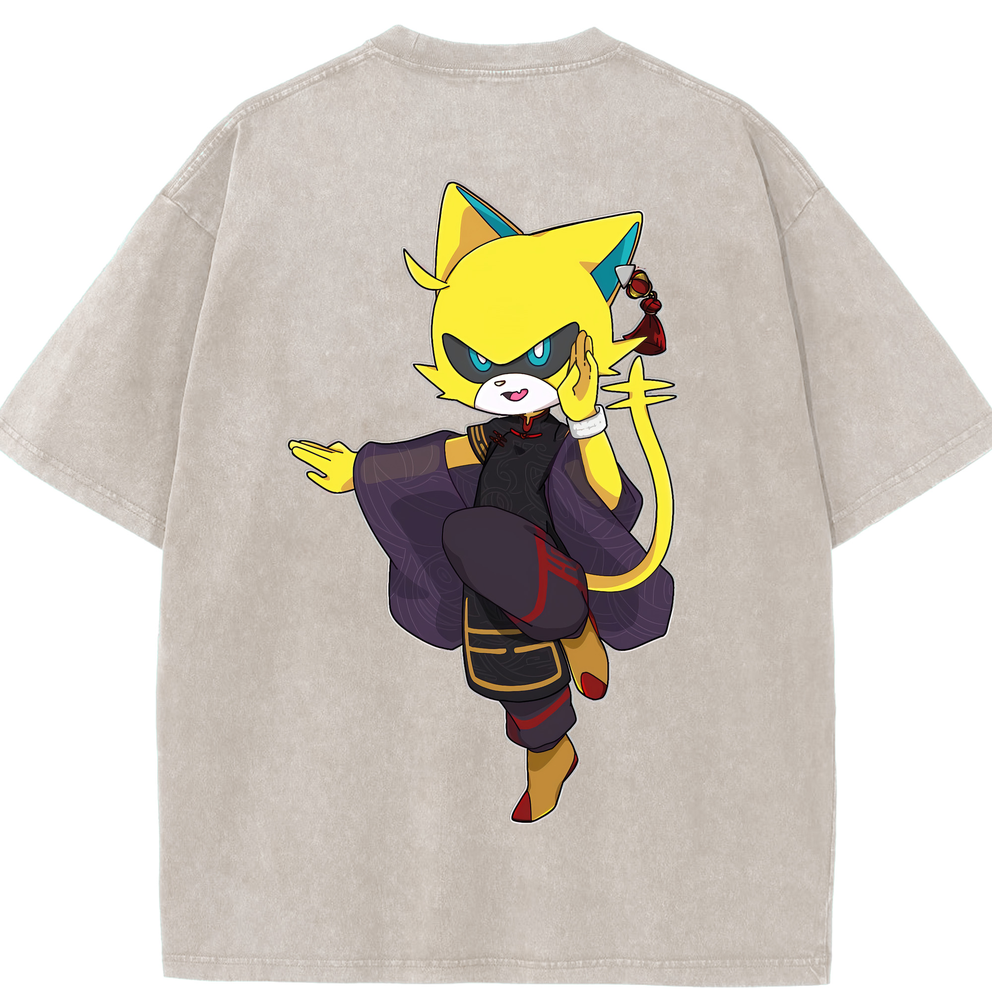 （画像用） 妖怪ウォッチ Yo-kai Watch 綿100% ヴィンテージ風 半袖Tシャツ（背面プリント）