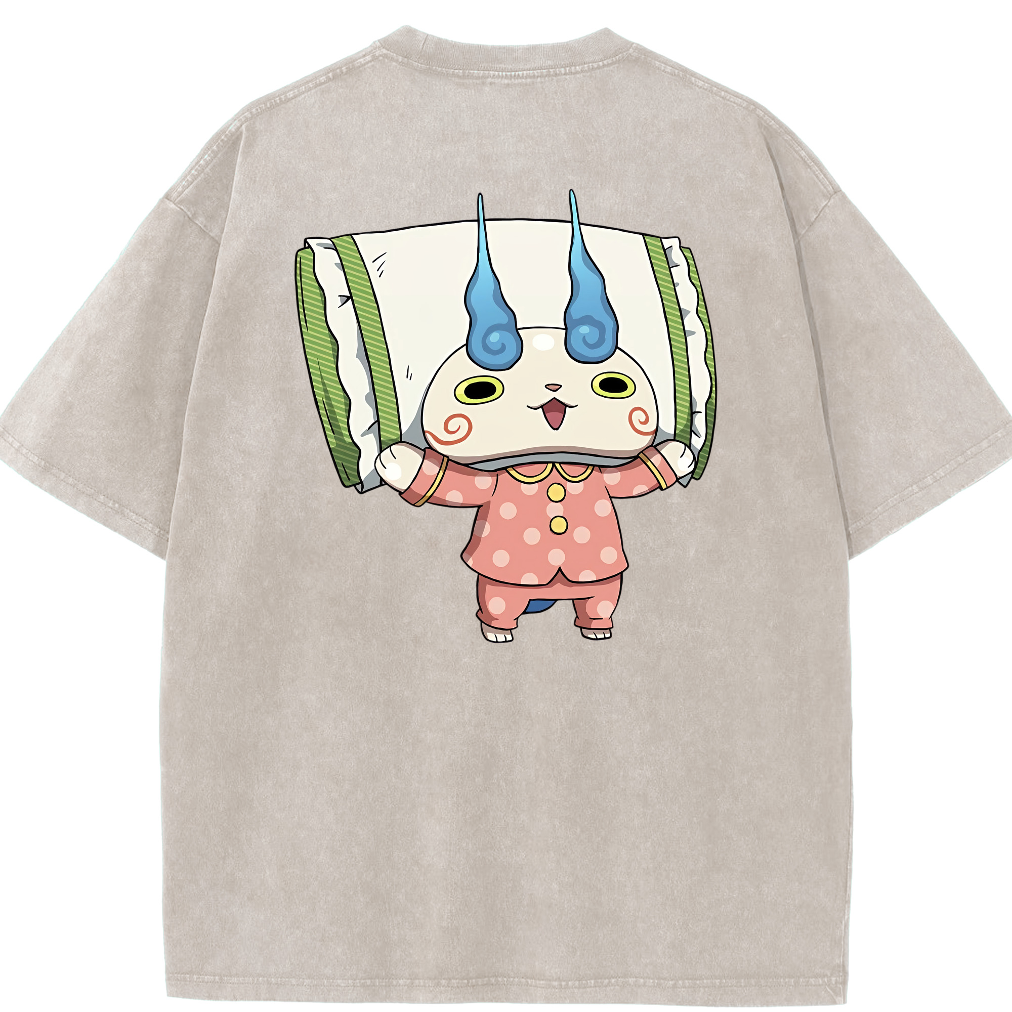 （画像用） 妖怪ウォッチ Yo-kai Watch 綿100% ヴィンテージ風 半袖Tシャツ（背面プリント）
