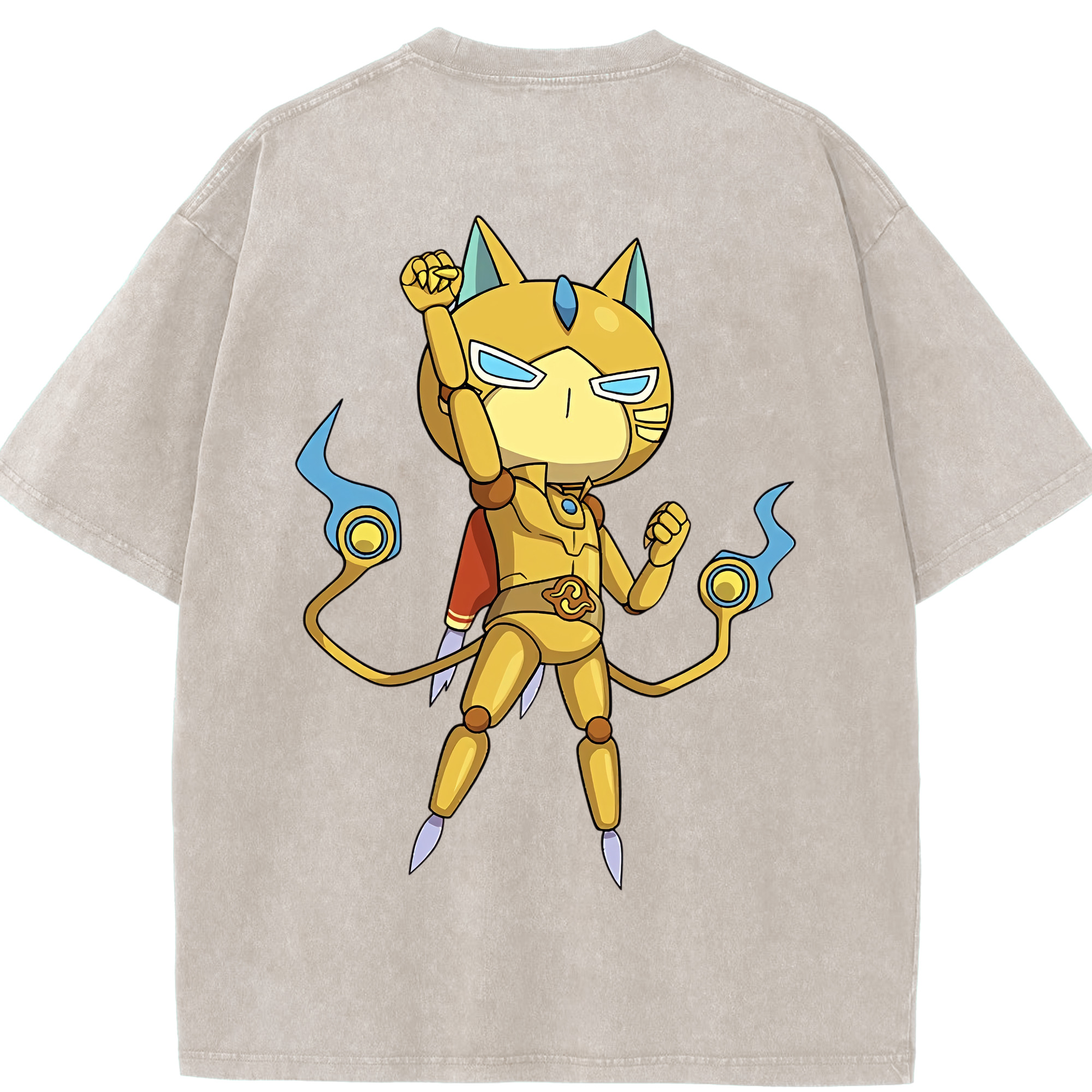 （画像用） 妖怪ウォッチ Yo-kai Watch 綿100% ヴィンテージ風 半袖Tシャツ（背面プリント）