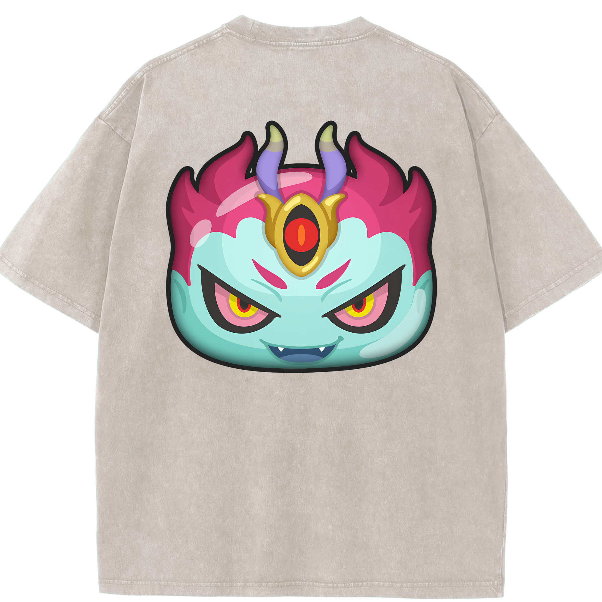 （画像用） 妖怪ウォッチ Yo-kai Watch 綿100% ヴィンテージ風 半袖Tシャツ（背面プリント）