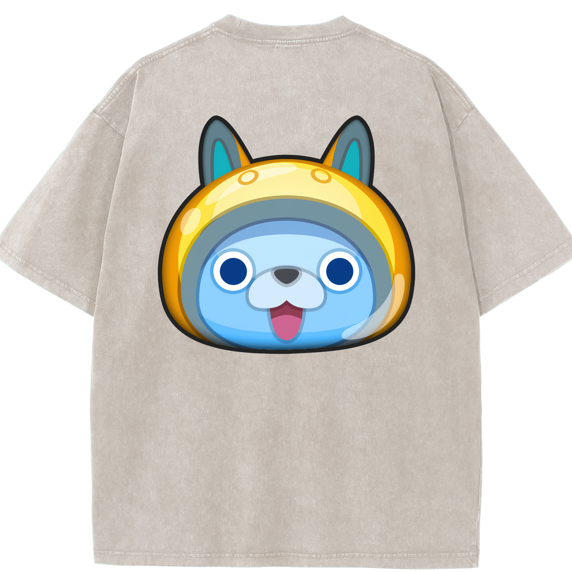 （画像用） 妖怪ウォッチ Yo-kai Watch 綿100% ヴィンテージ風 半袖Tシャツ（背面プリント）