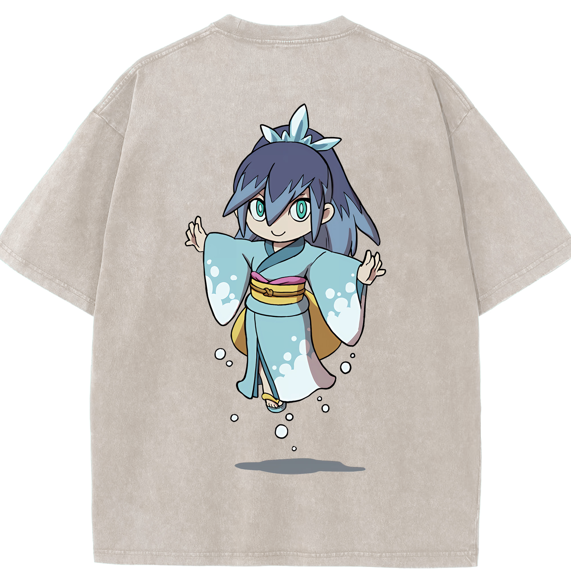 （画像用） 妖怪ウォッチ Yo-kai Watch 綿100% ヴィンテージ風 半袖Tシャツ（背面プリント）
