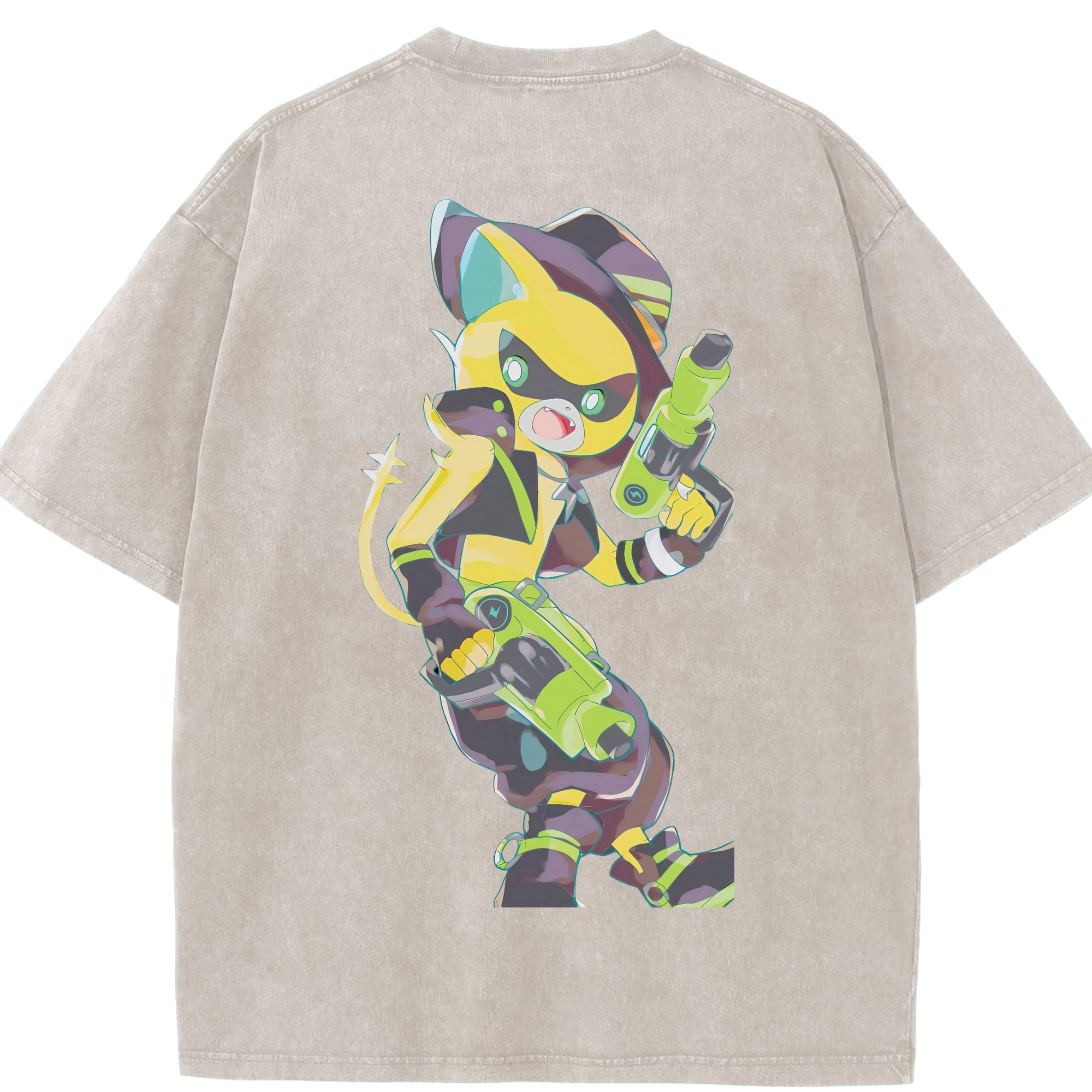 （画像用） 妖怪ウォッチ Yo-kai Watch 綿100% ヴィンテージ風 半袖Tシャツ（背面プリント）