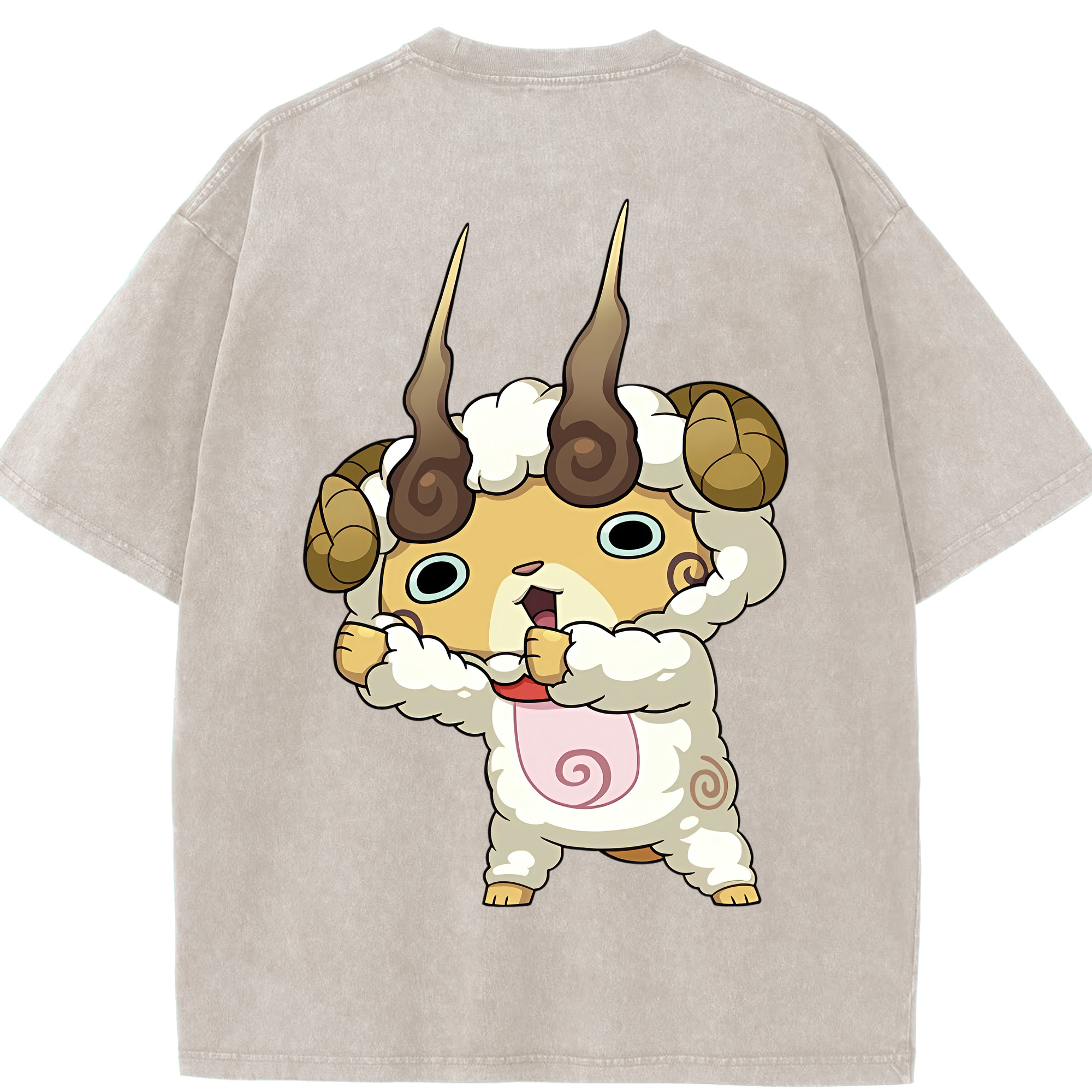 （画像用） 妖怪ウォッチ Yo-kai Watch 綿100% ヴィンテージ風 半袖Tシャツ（背面プリント）
