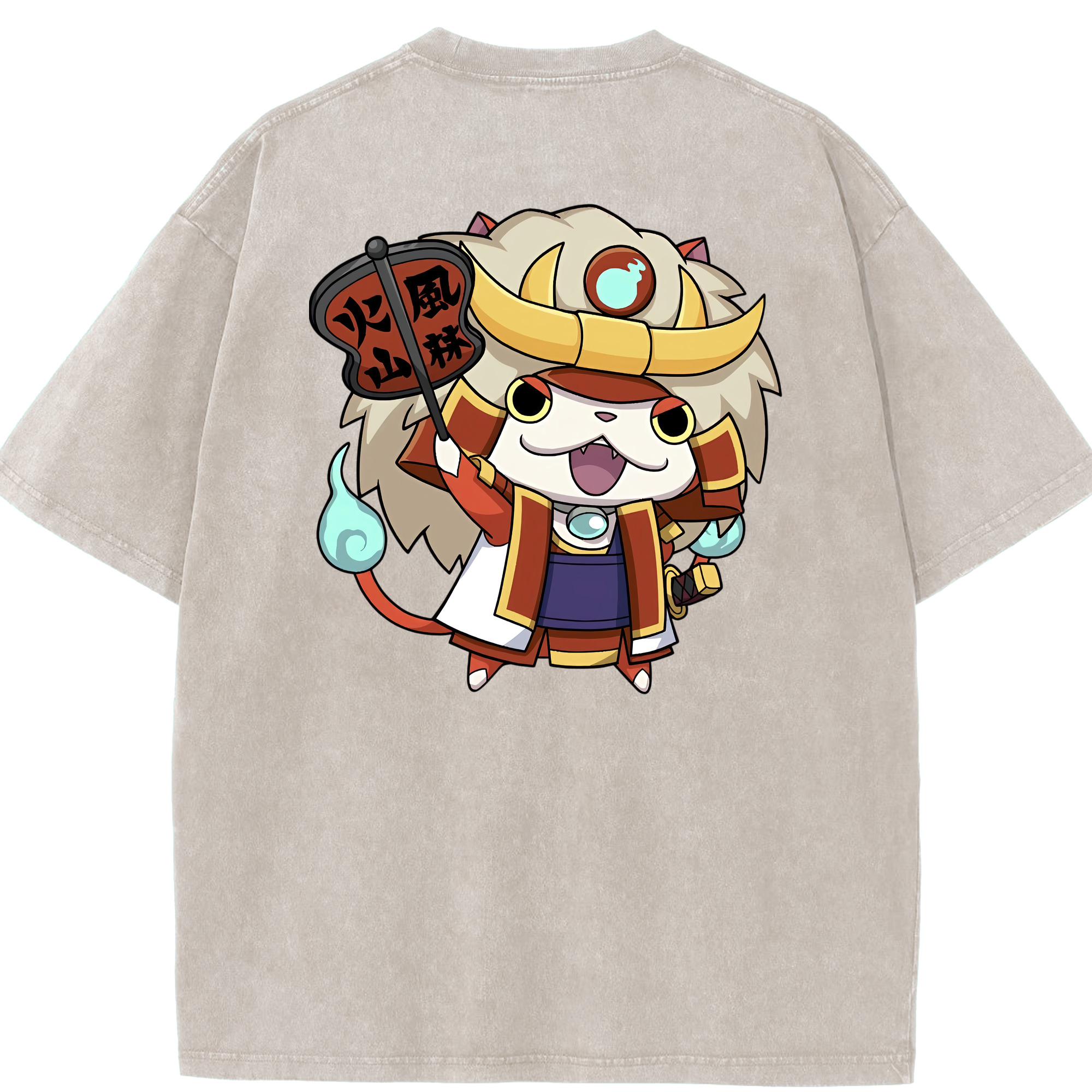 （画像用） 妖怪ウォッチ Yo-kai Watch 綿100% ヴィンテージ風 半袖Tシャツ（背面プリント）